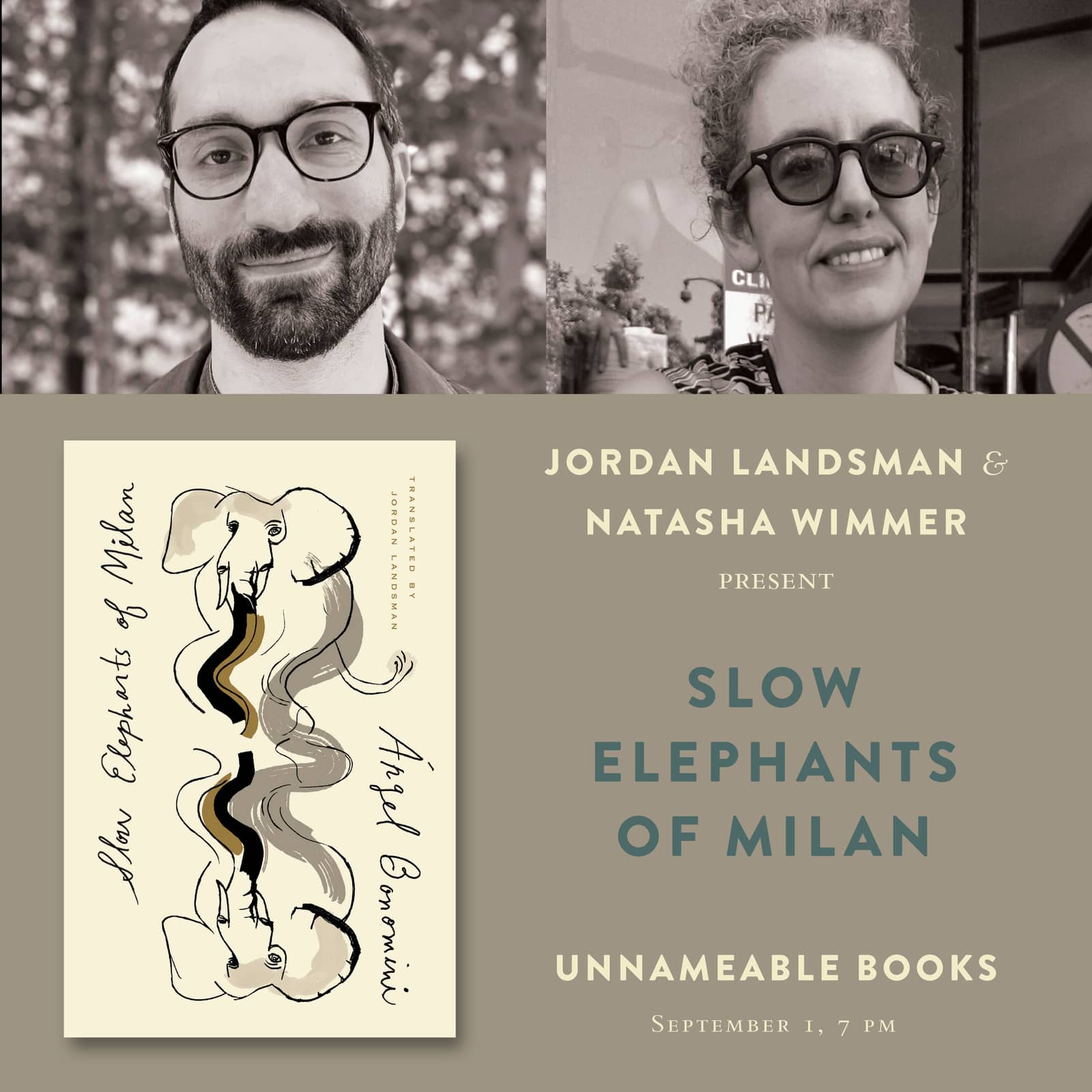 Jordan Landsman & Natasha Wimmer present "Slow Elephants of Milan"