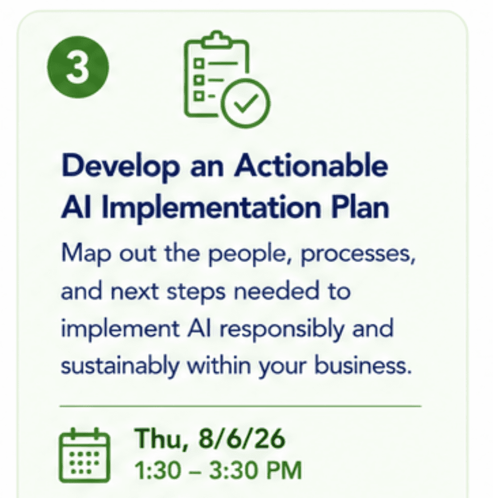 Session 3: Develop an Actionable AI Implementation Plan
