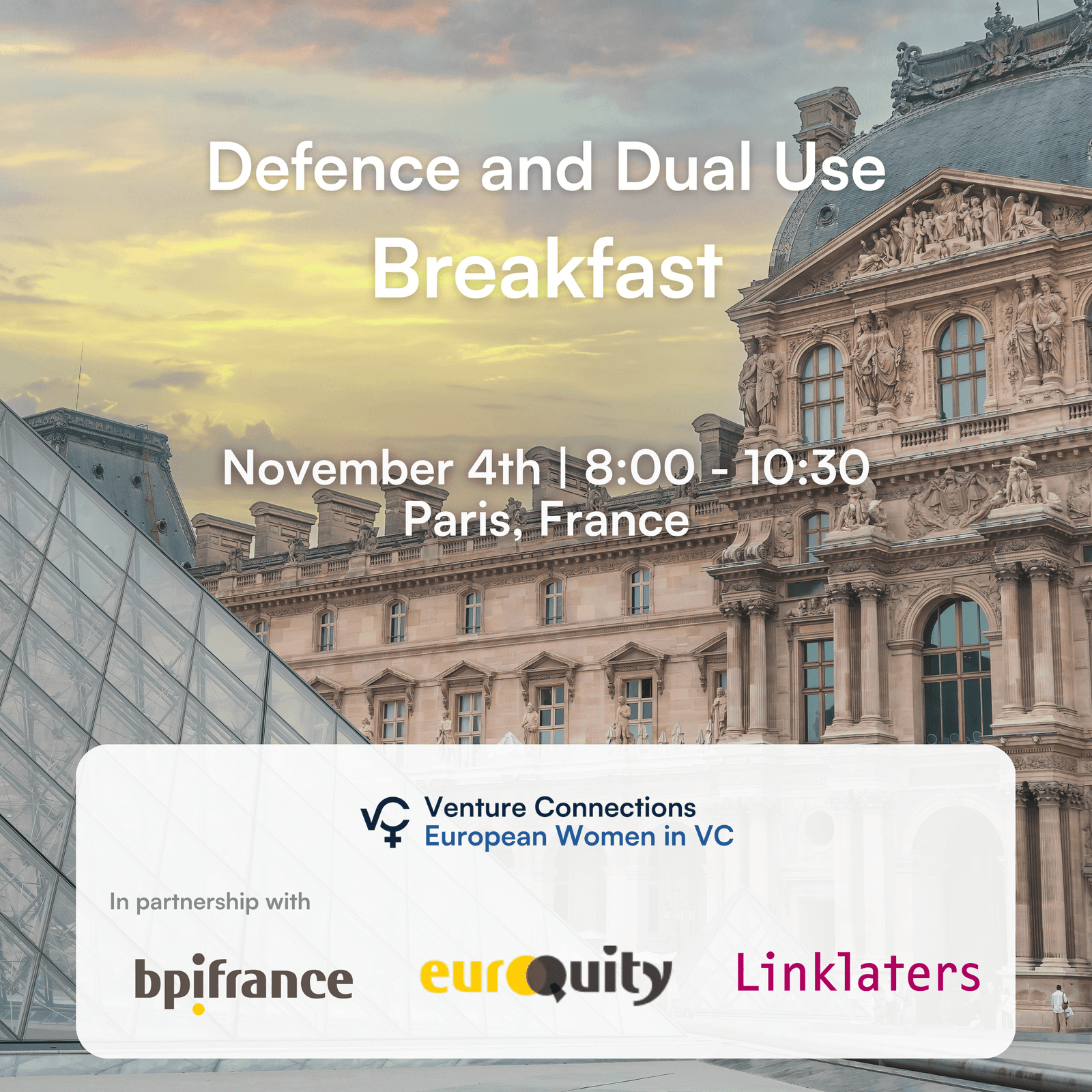 EWVC x Bpifrance Euroquity : Defence and Dual Use Breakfast | Women & Male Allies in VC