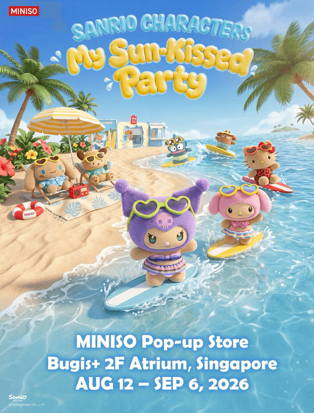 🎉Grand Opening of Miniso x Sanrio Sun-kissed Pop-up - Register for Big Day Exclusive Gifts