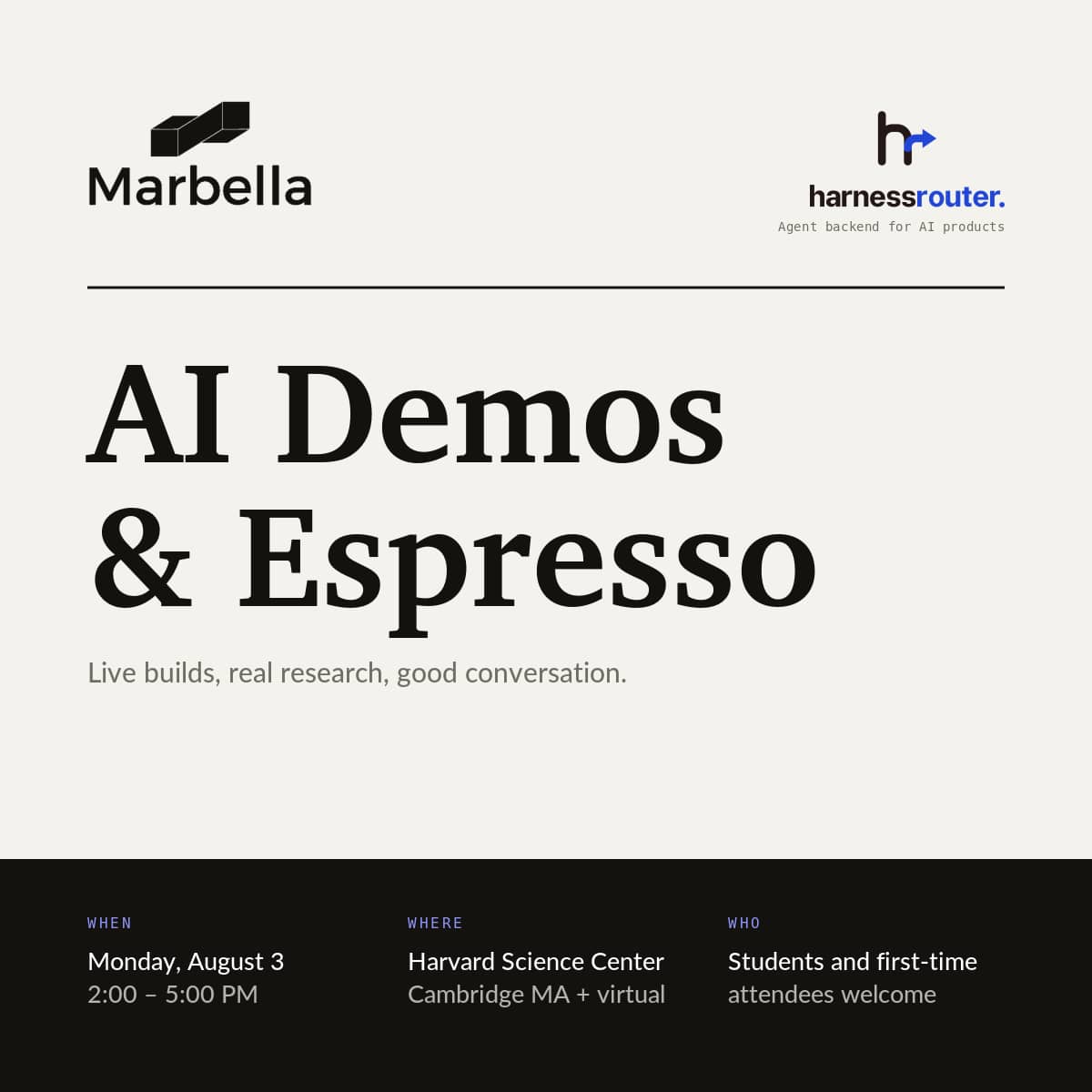 AI Demos & Espresso: Live Builds, Real Research, Good Conversation