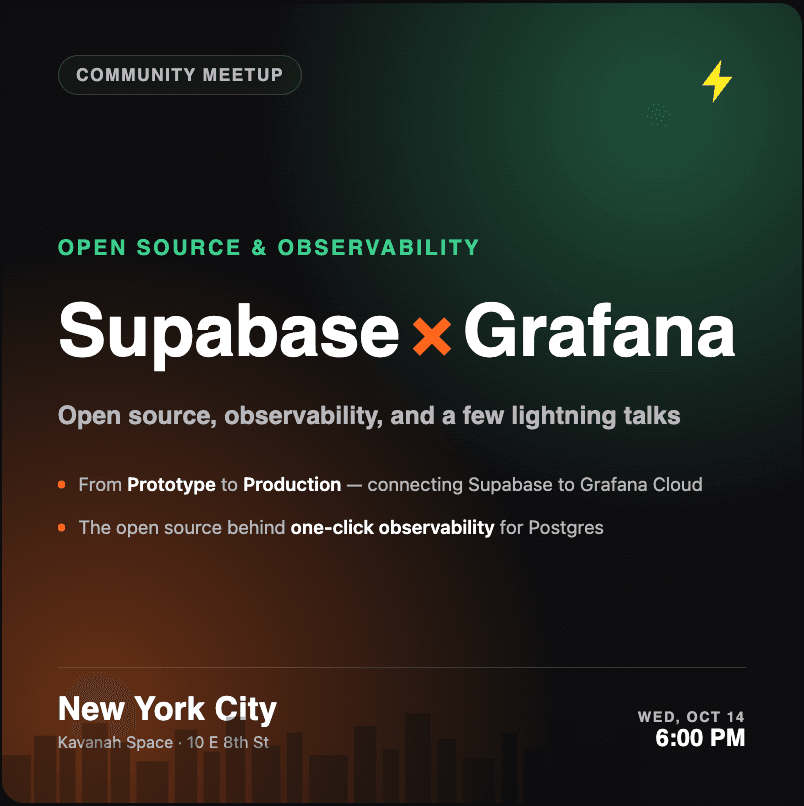 Supabase x Grafana & Friends NYC