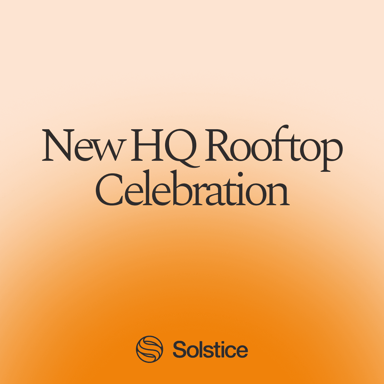 An October Solstice: New HQ Rooftop Celebration