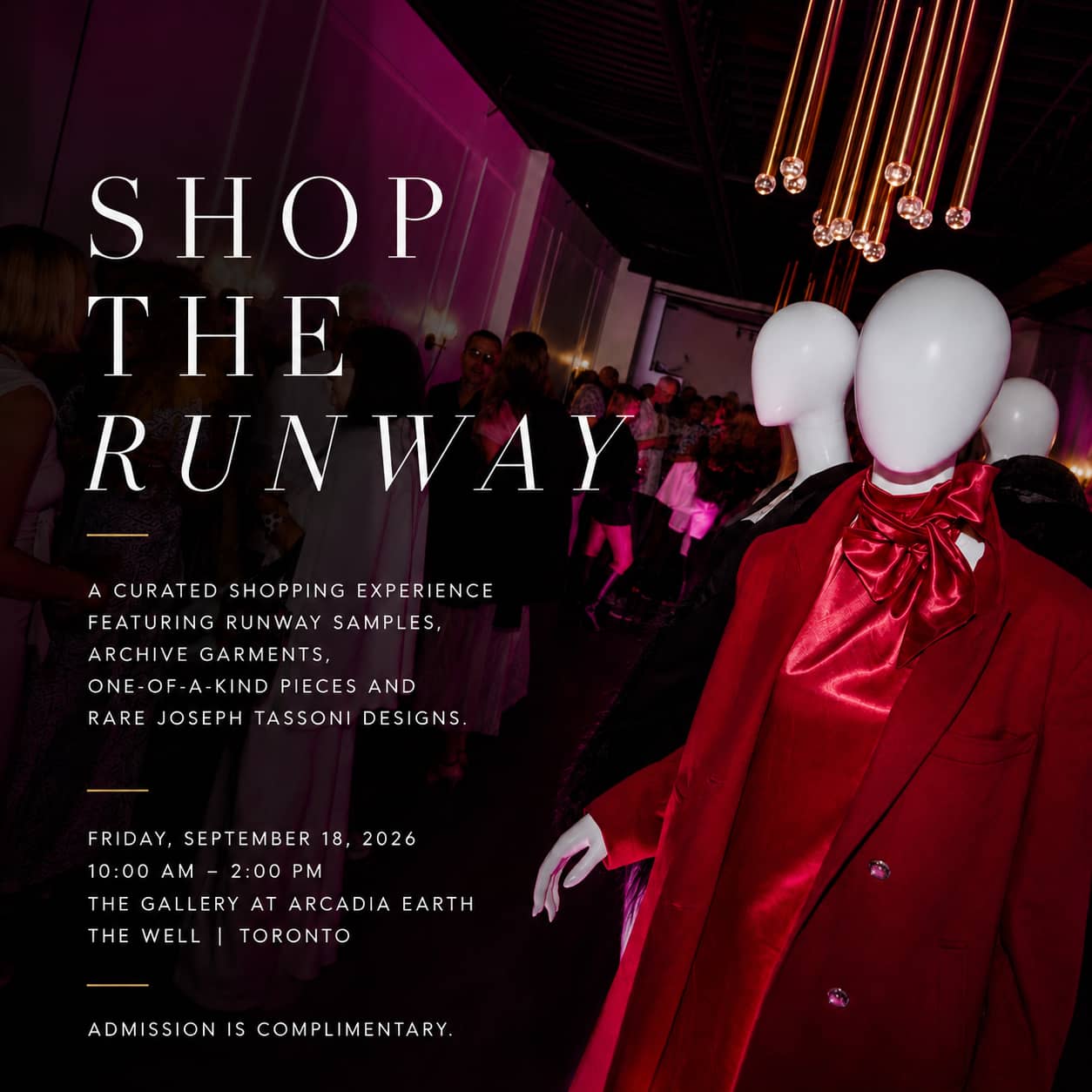Shop the Runway by Joseph Tassoni on the Terrasse at Arcadia Earth