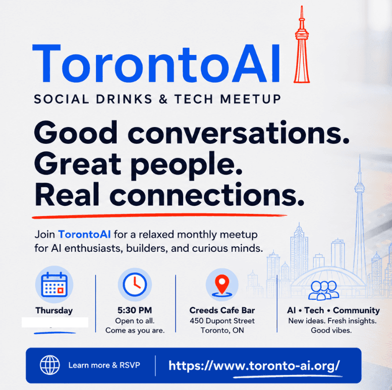 TorontoAI Monthly Social Drinks