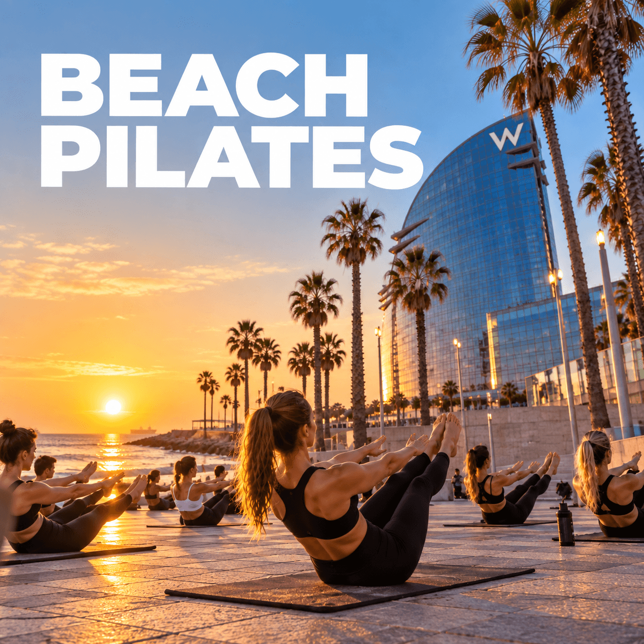 Beach Pilates âś§ Barceloneta Sunrise