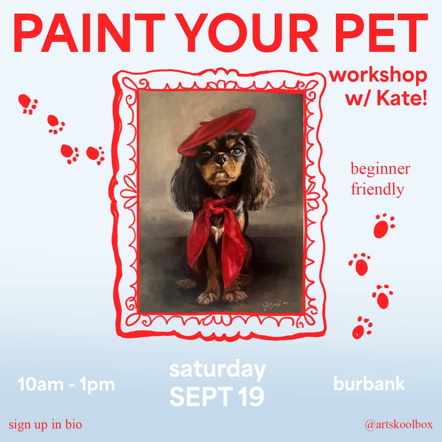 Paint Your Pet! Beginner-Friendly Pet Portrait Workshop with Kate Sypek