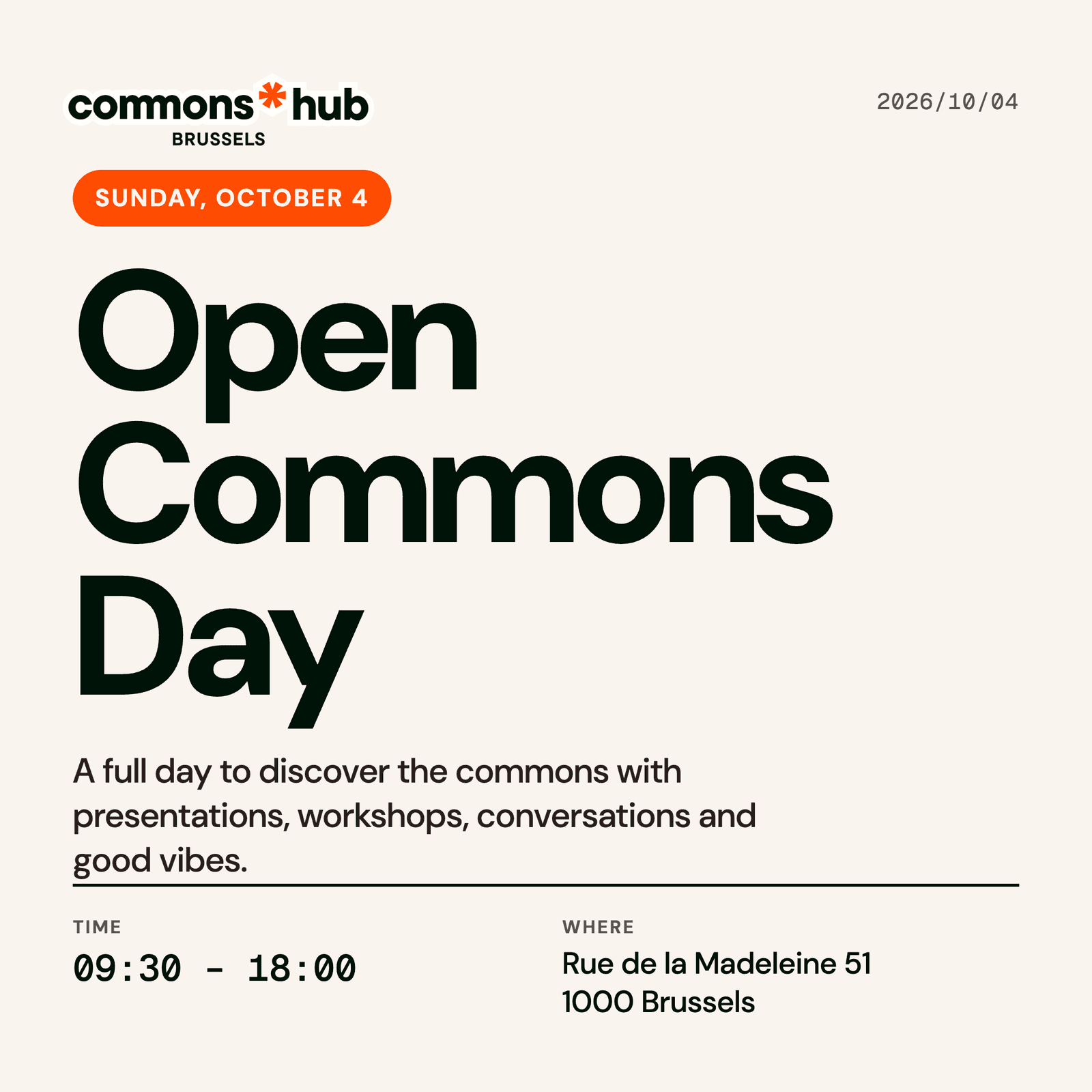 Commons Hub Open Day