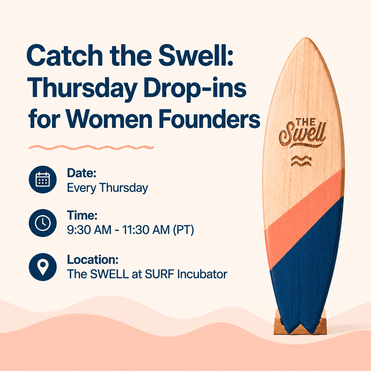 Catch the SWELL: Thursday Drop-in for Women Founders