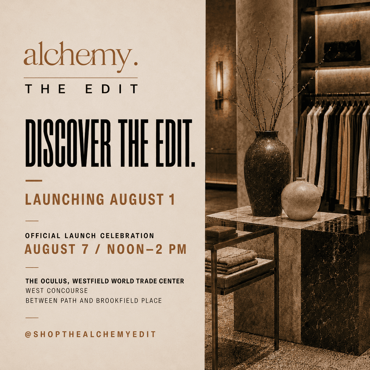 THE ALCHEMY. EDIT OFFICIAL LAUNCH CELEBRATION