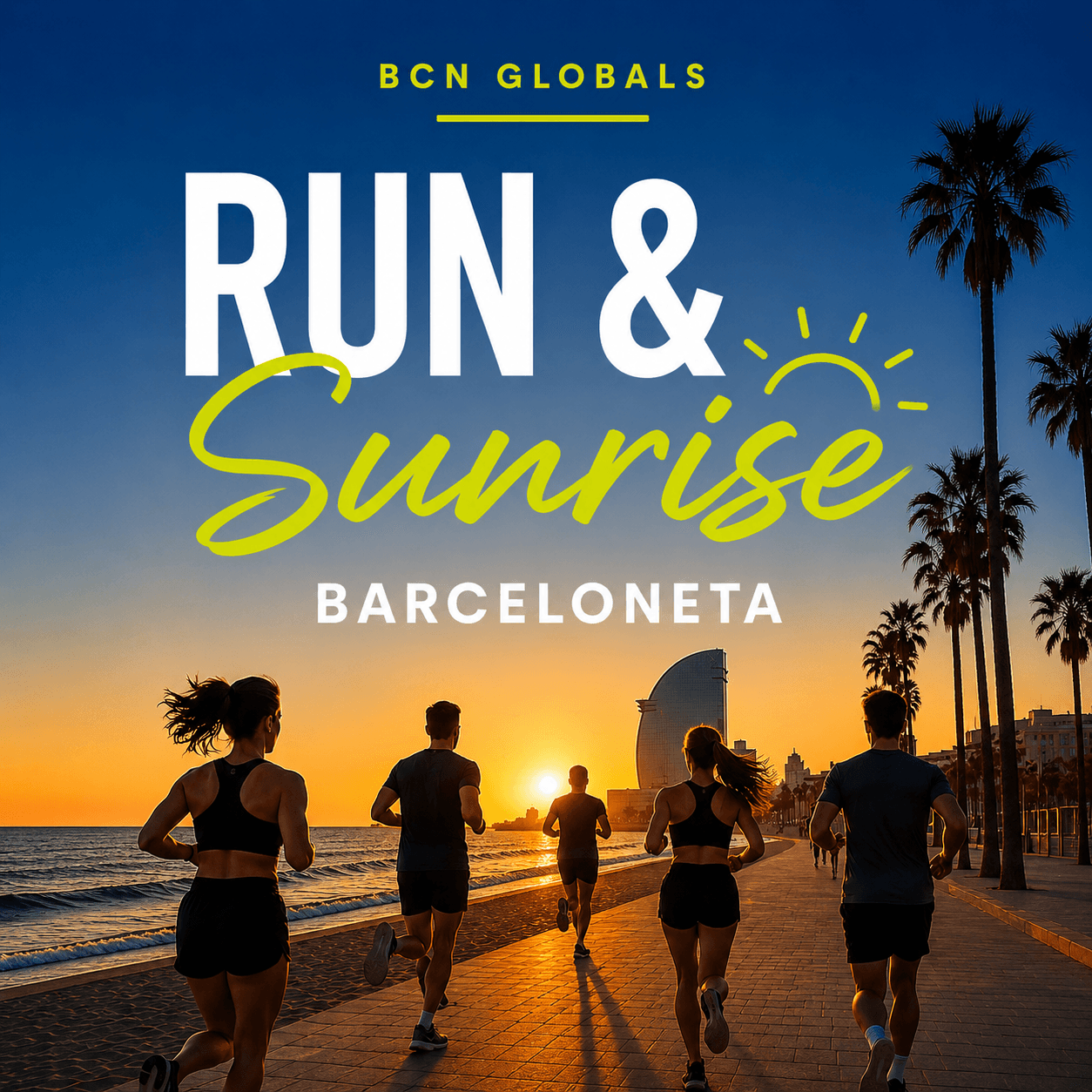 Run & Sunrise âśą Barceloneta 5K/8K Early Morning Run + Swim