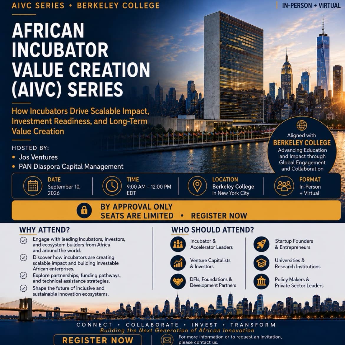 AFRICAN INCUBATOR VALUE CREATION (AIVC) SERIES UNGA 2026 | NEW YORK CITY