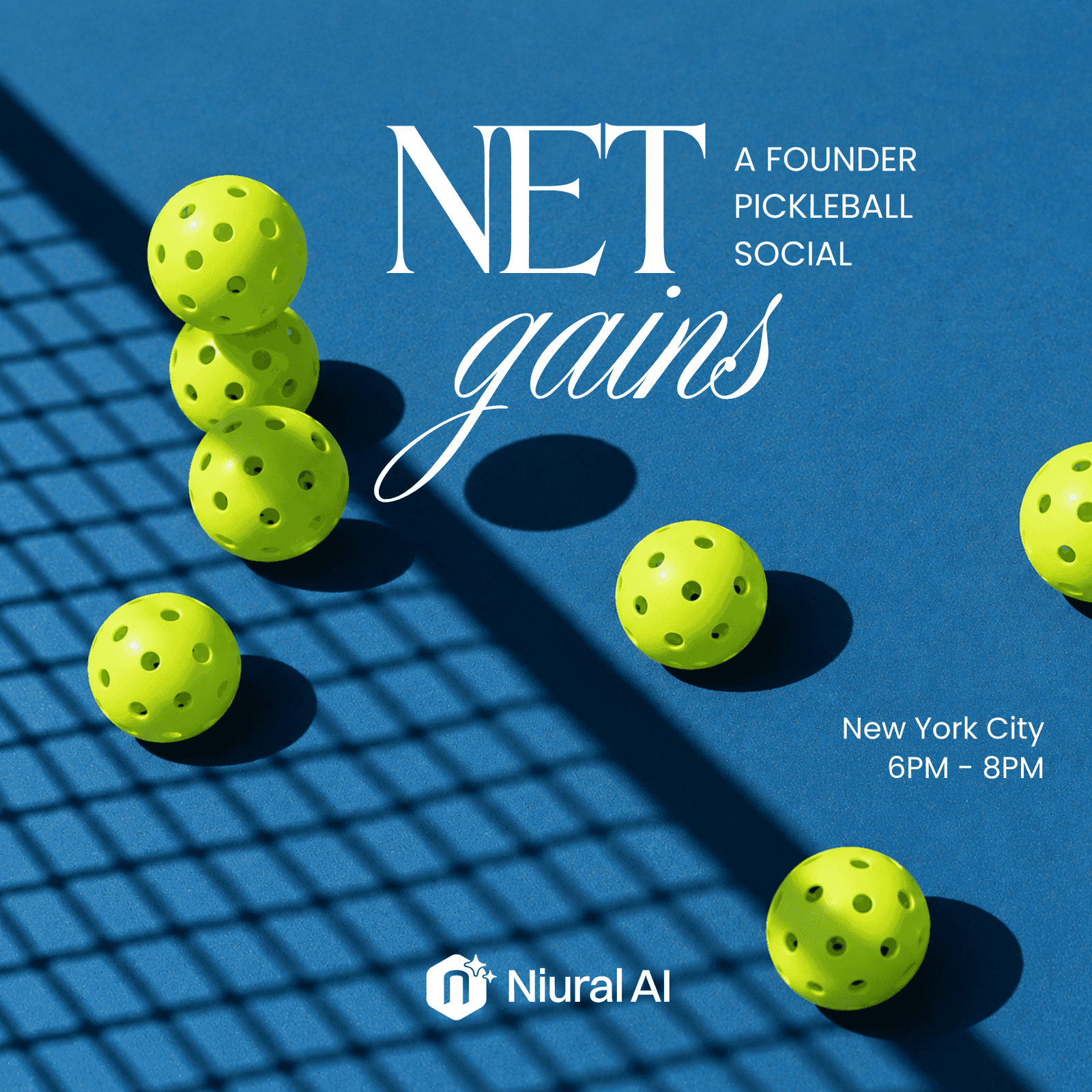 Net Gains: A Founder Pickleball Social