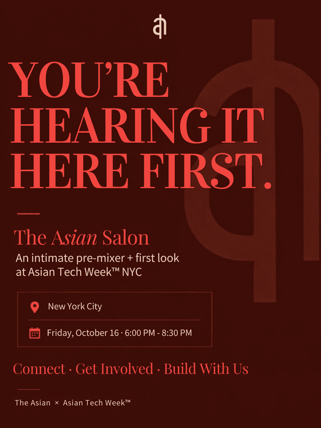 The Asian Salon ✦ Asian Tech Week Pre-Mixer