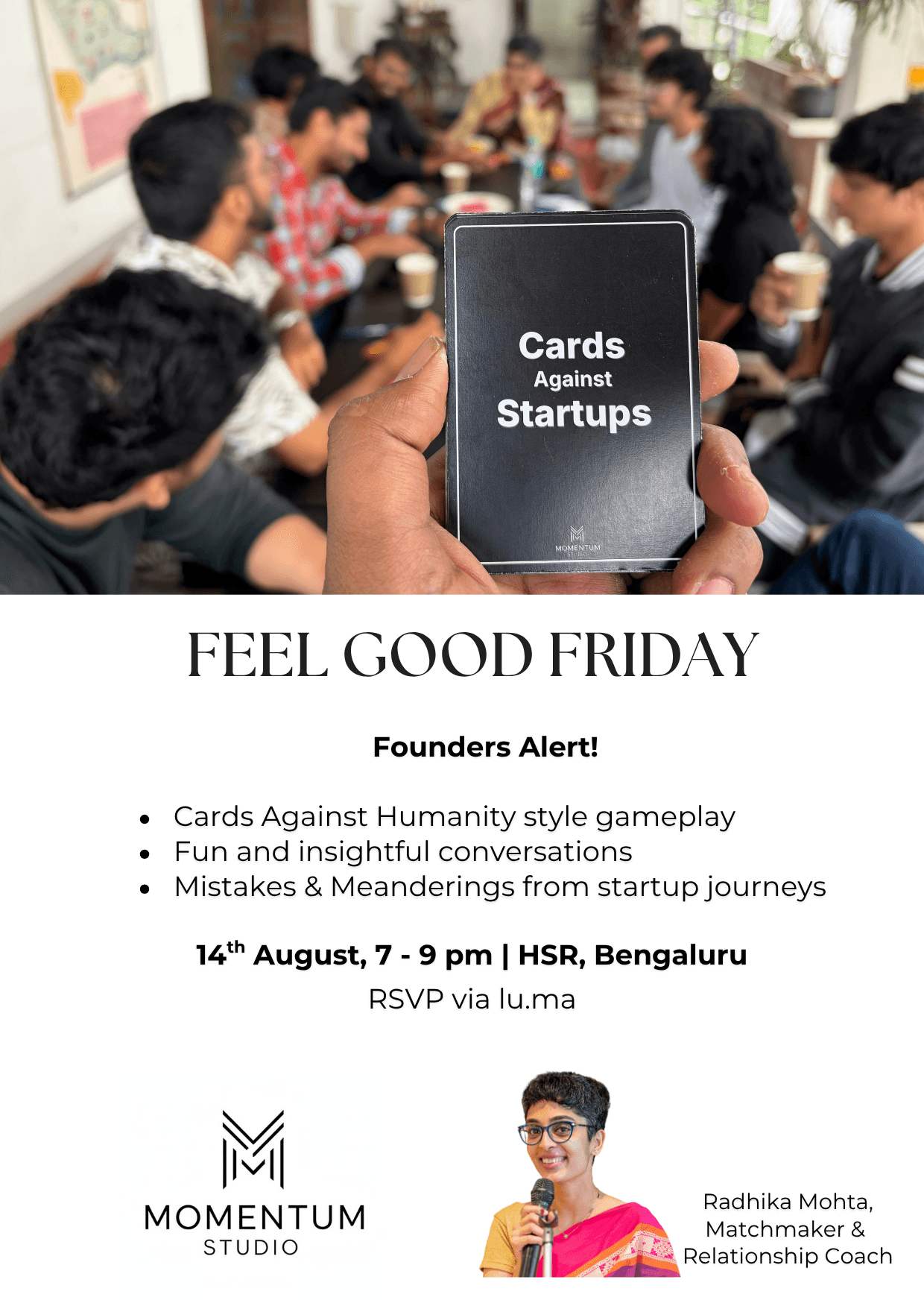 Cards Against Startups: Momentum Studio x Radhika Mohta