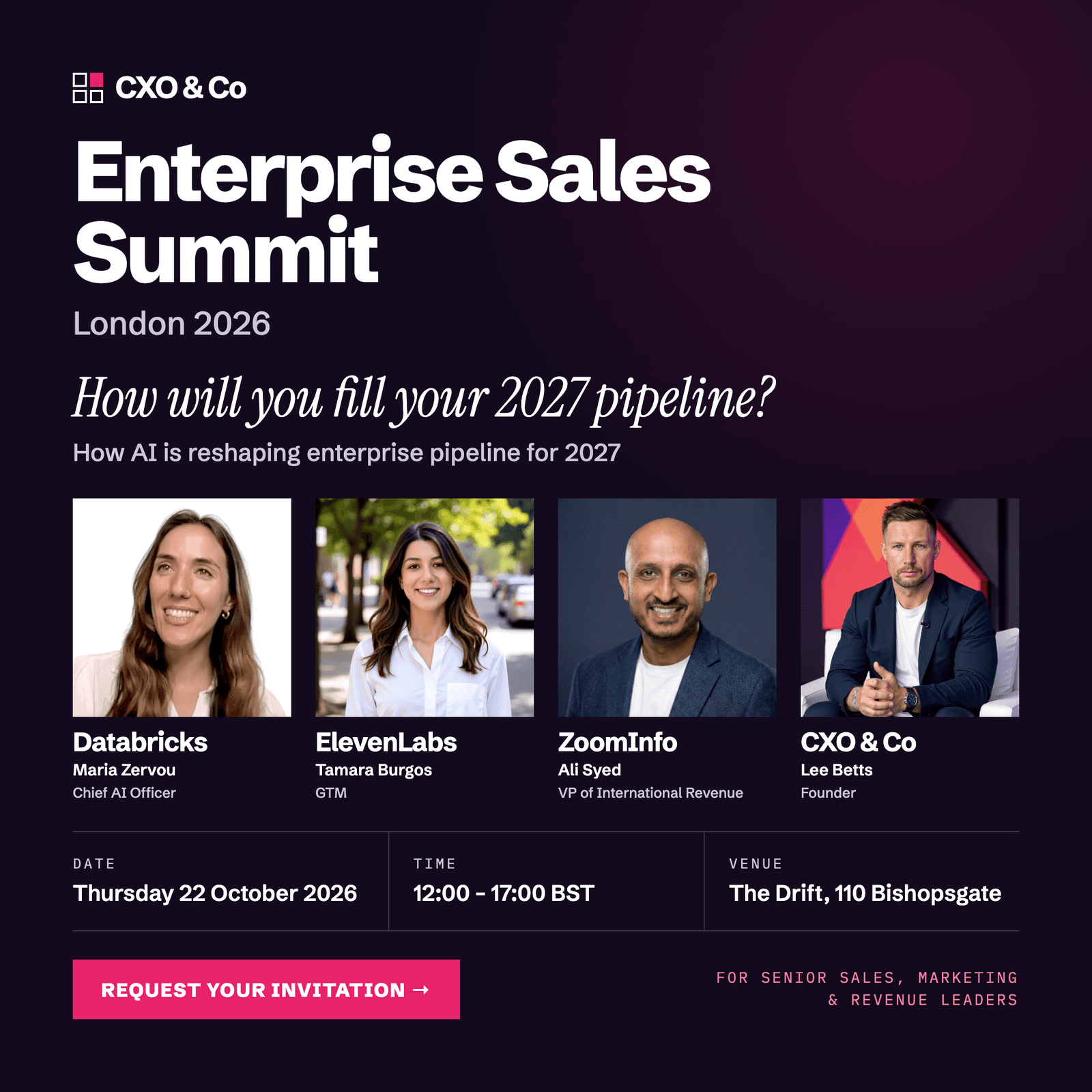 Enterprise Sales Insider Summit London 2026