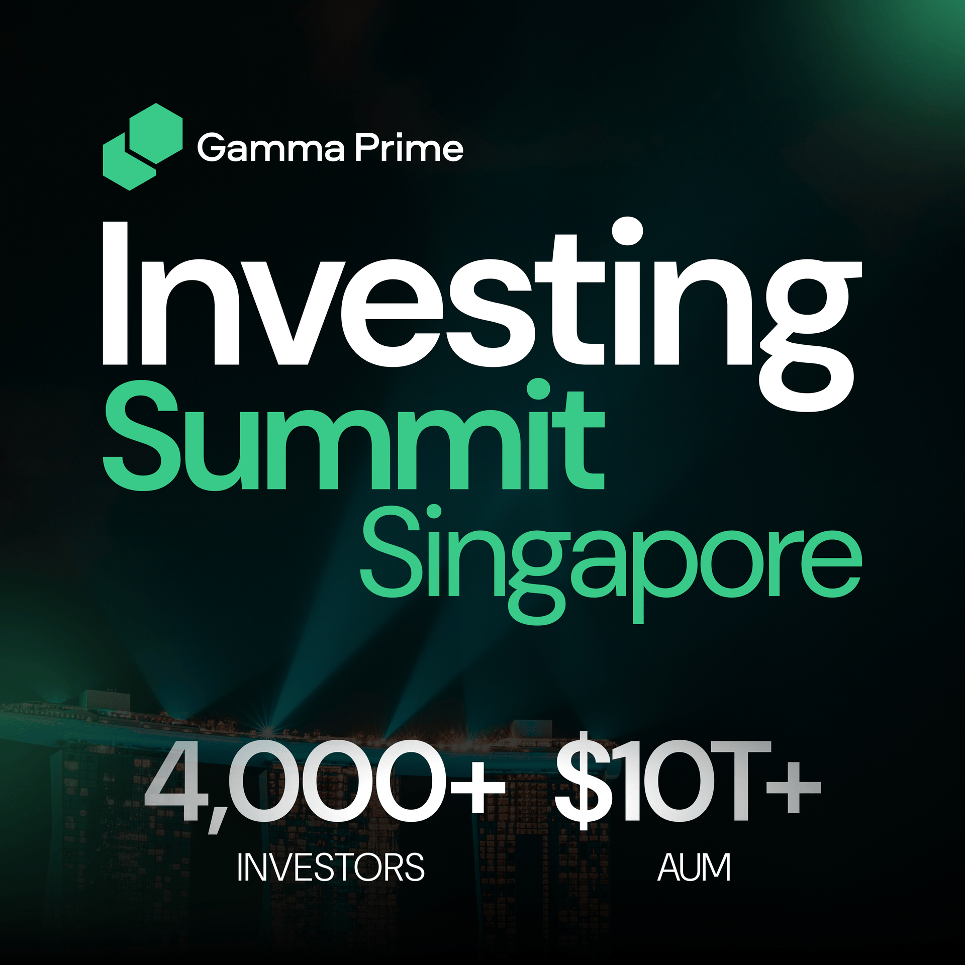 Gamma Prime Investing Summit 2026 Singapore πΈπ¬ (Speakers: Arthur Hayes, Yat Siu & Haseeb Qureshi)