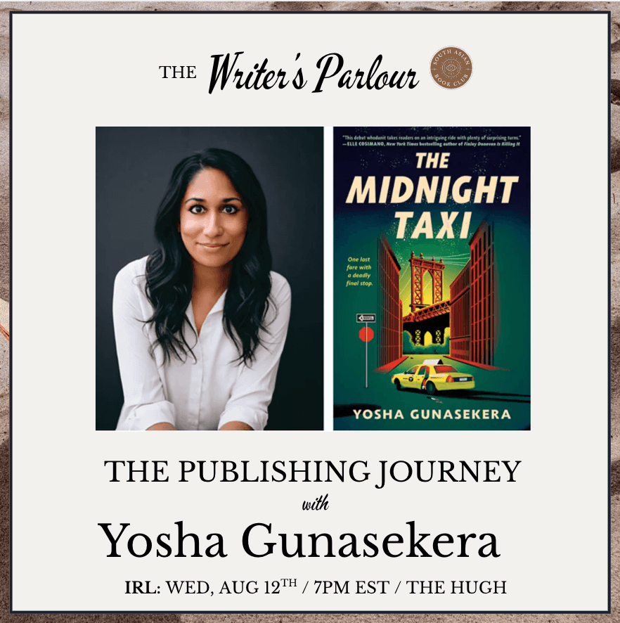 The Writer's Parlour: The Publishing Journey with Yosha Gunasekera
