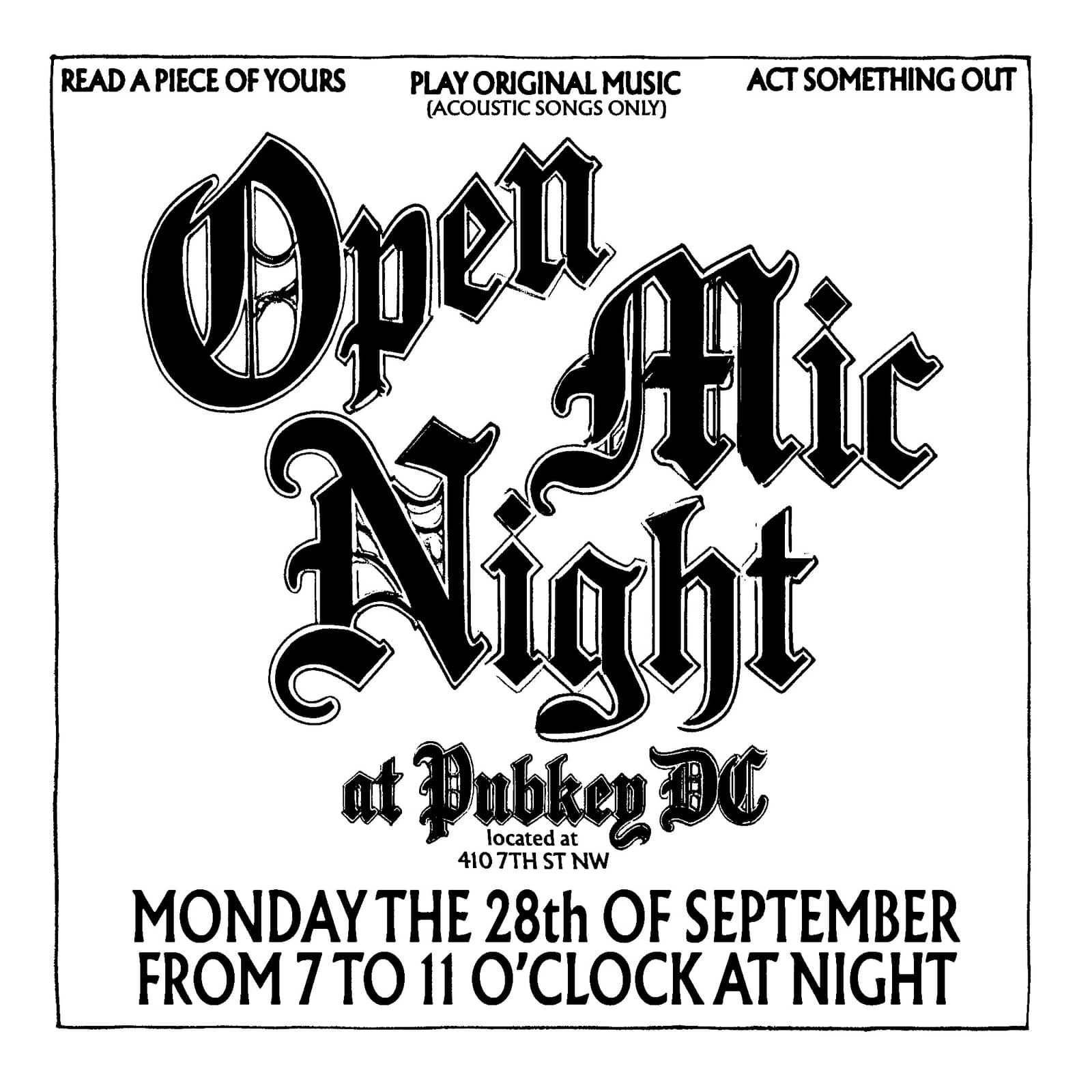 Open Mic Night @ Pubkey