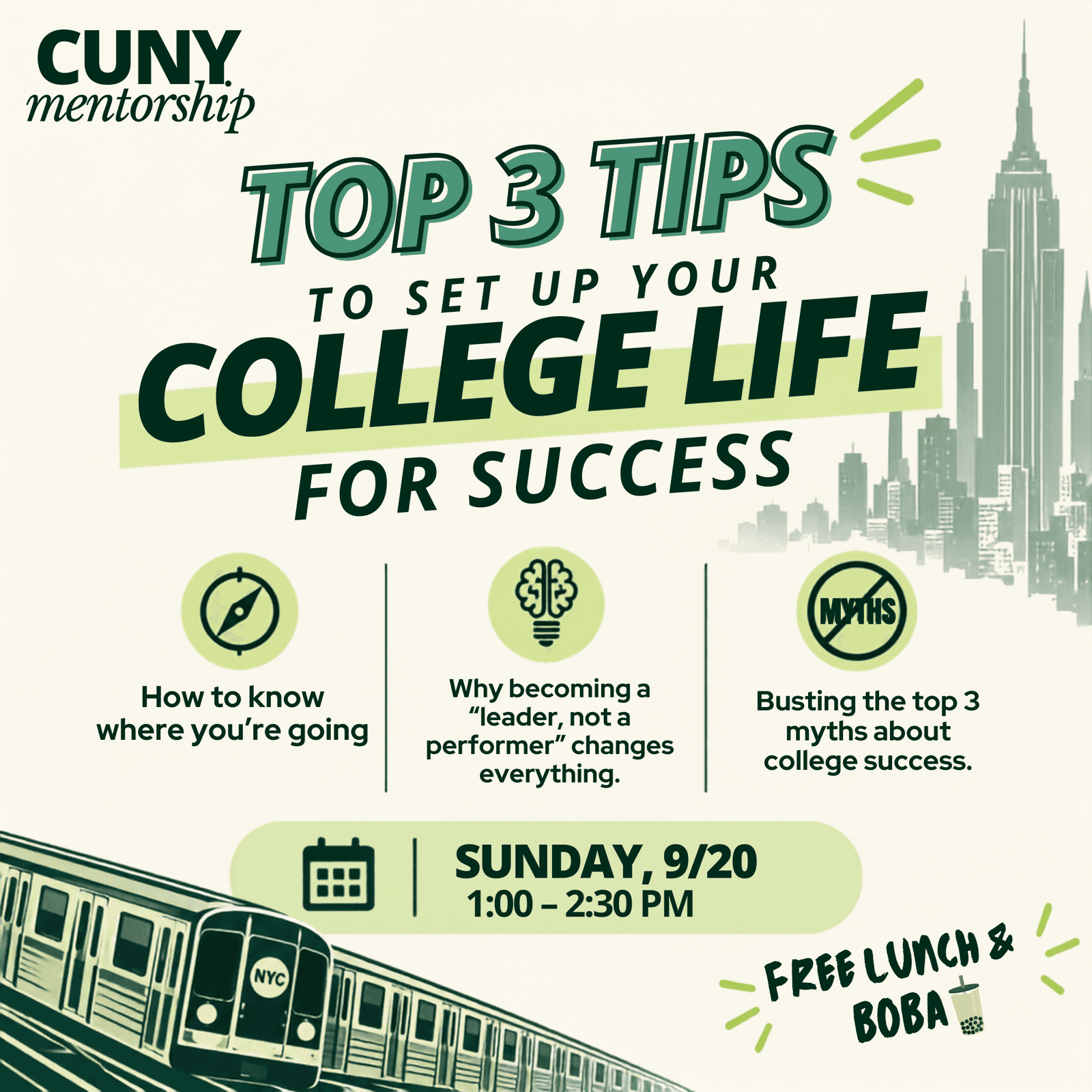CUNY Mentorship - Top 3 Tips to Set Up Your College Life for Success