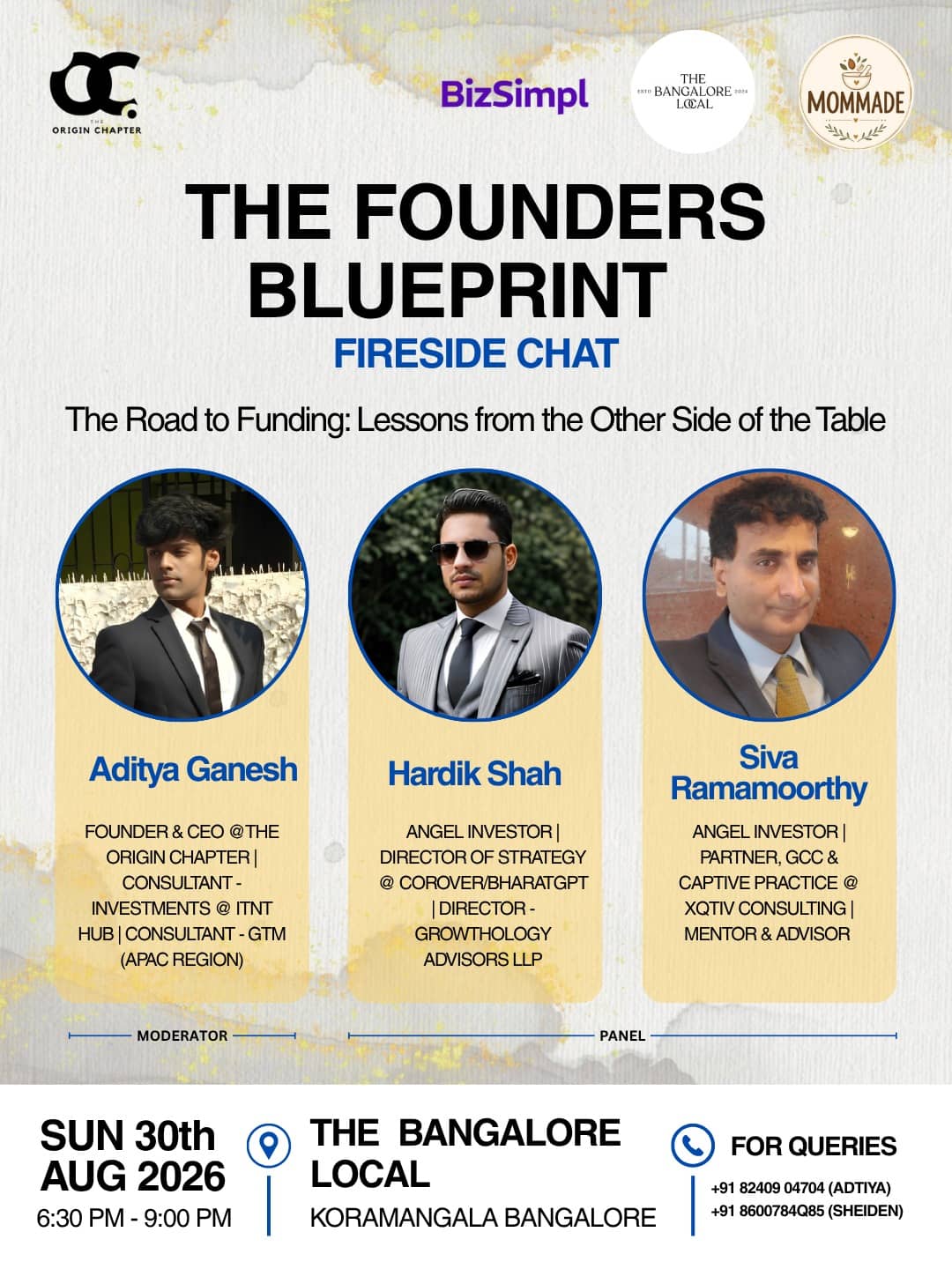 The Founders Blueprint - Fireside Chat (August 2026 - Bangalore Edition)
