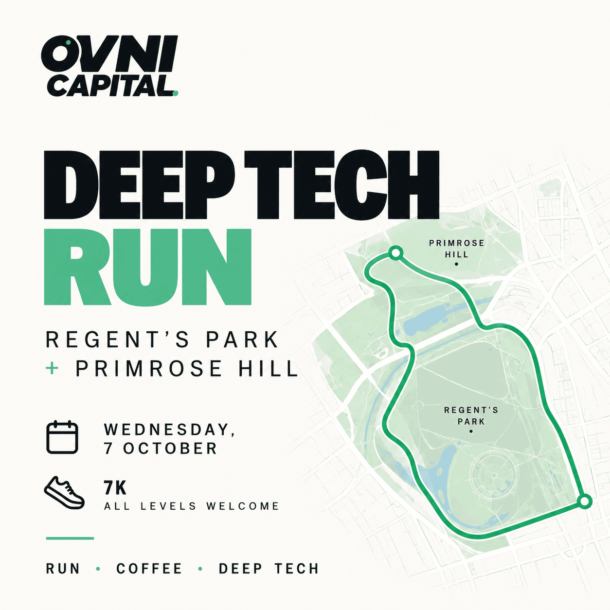 London Deep Tech Run @Regent's park + Hot Croissants.