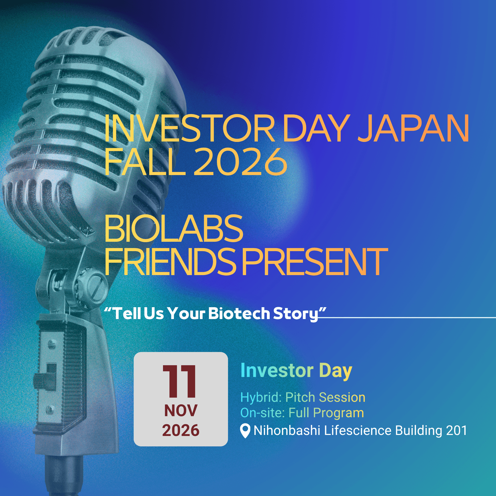 Investor Day Japan Fall 2026