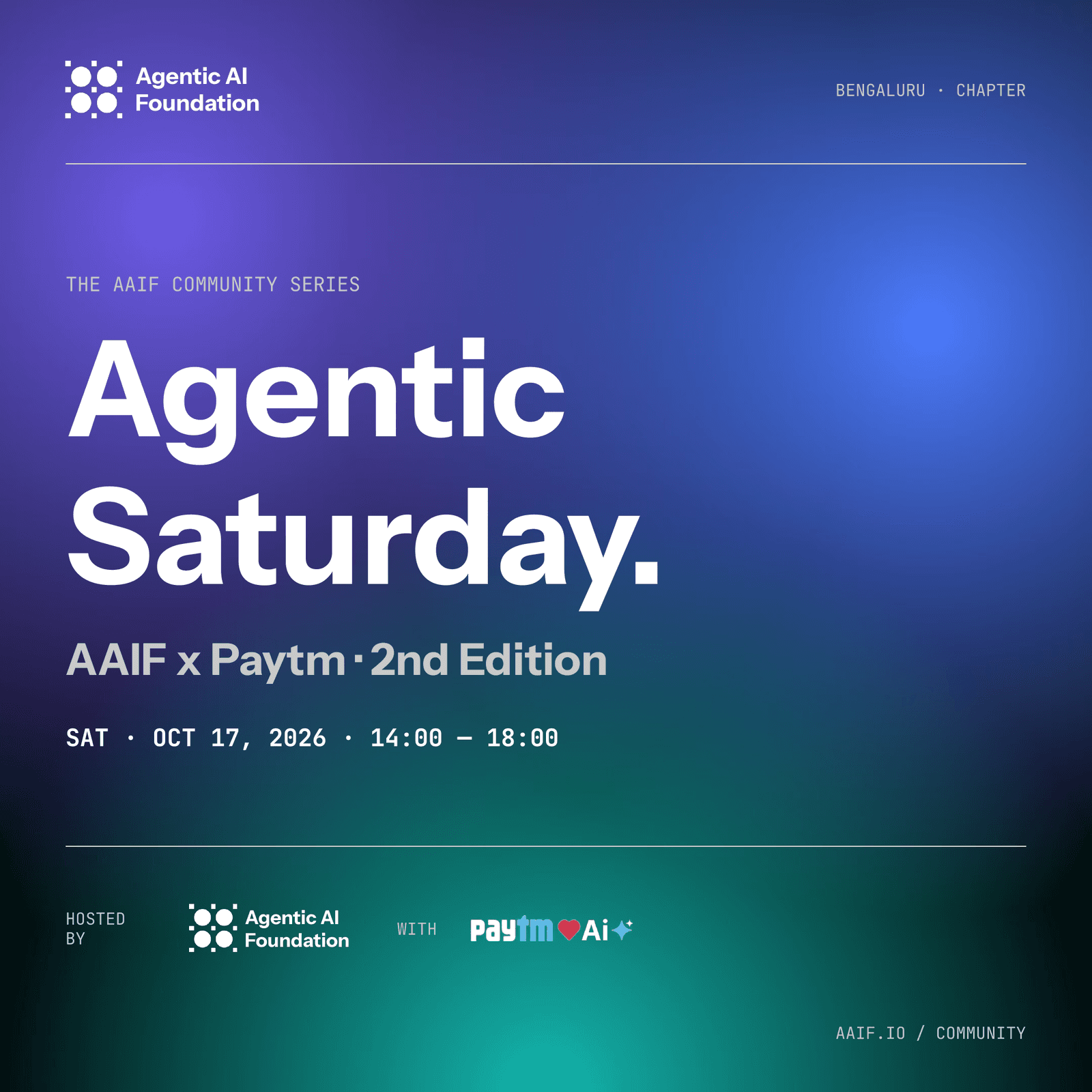 Agentic Saturday | AAIF x Paytm | 2nd Edition