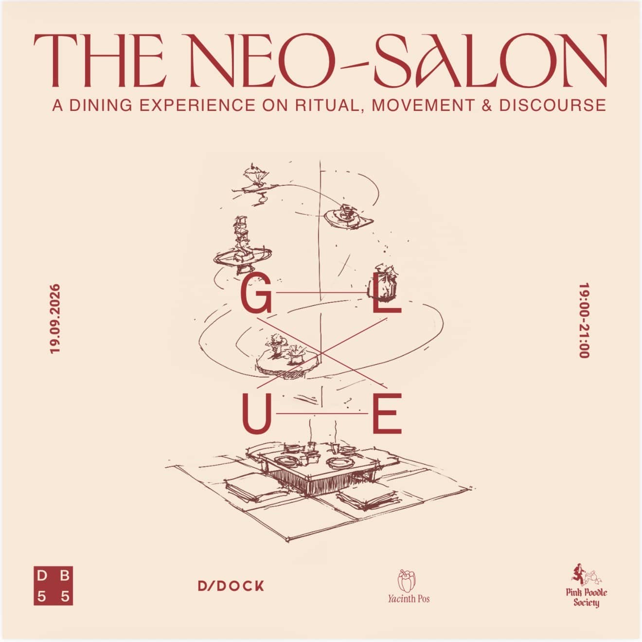 The Neo-Salon: A dining experience on ritual, movement & discourse for GLUE Amsterdam