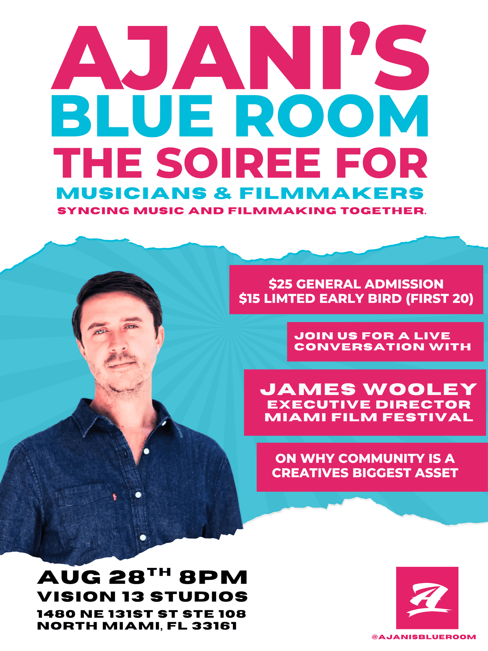 Ajani's Blue Room: The Soiree That Syncs Music And Filmmaking Together (At Vision 13 Studios)