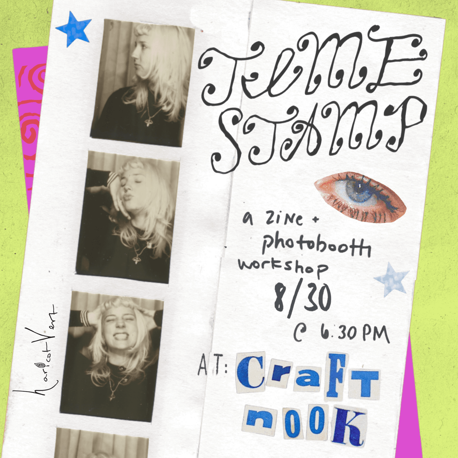 zine making w/ time stamp