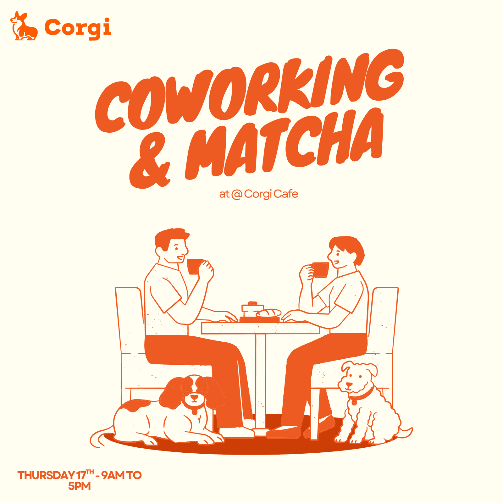 Coworking & Matcha @ Corgi Cafe
