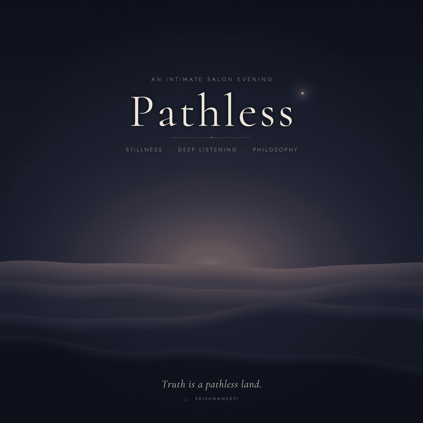 Meditation & Philosophy: Pathless