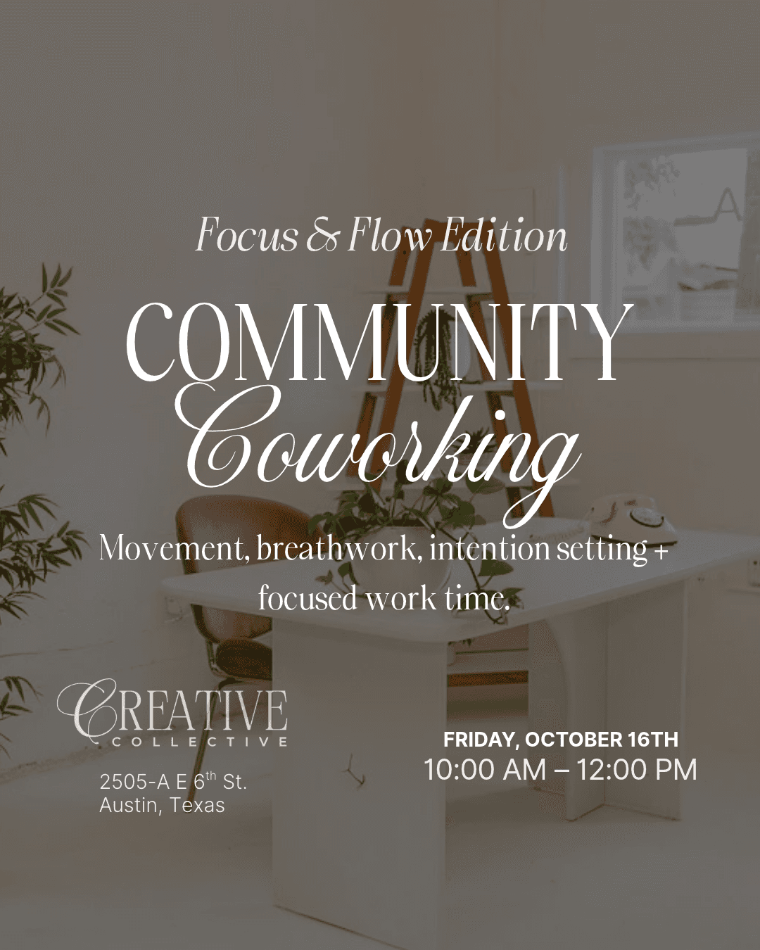 Community Coworking | Focus & Flow Edition