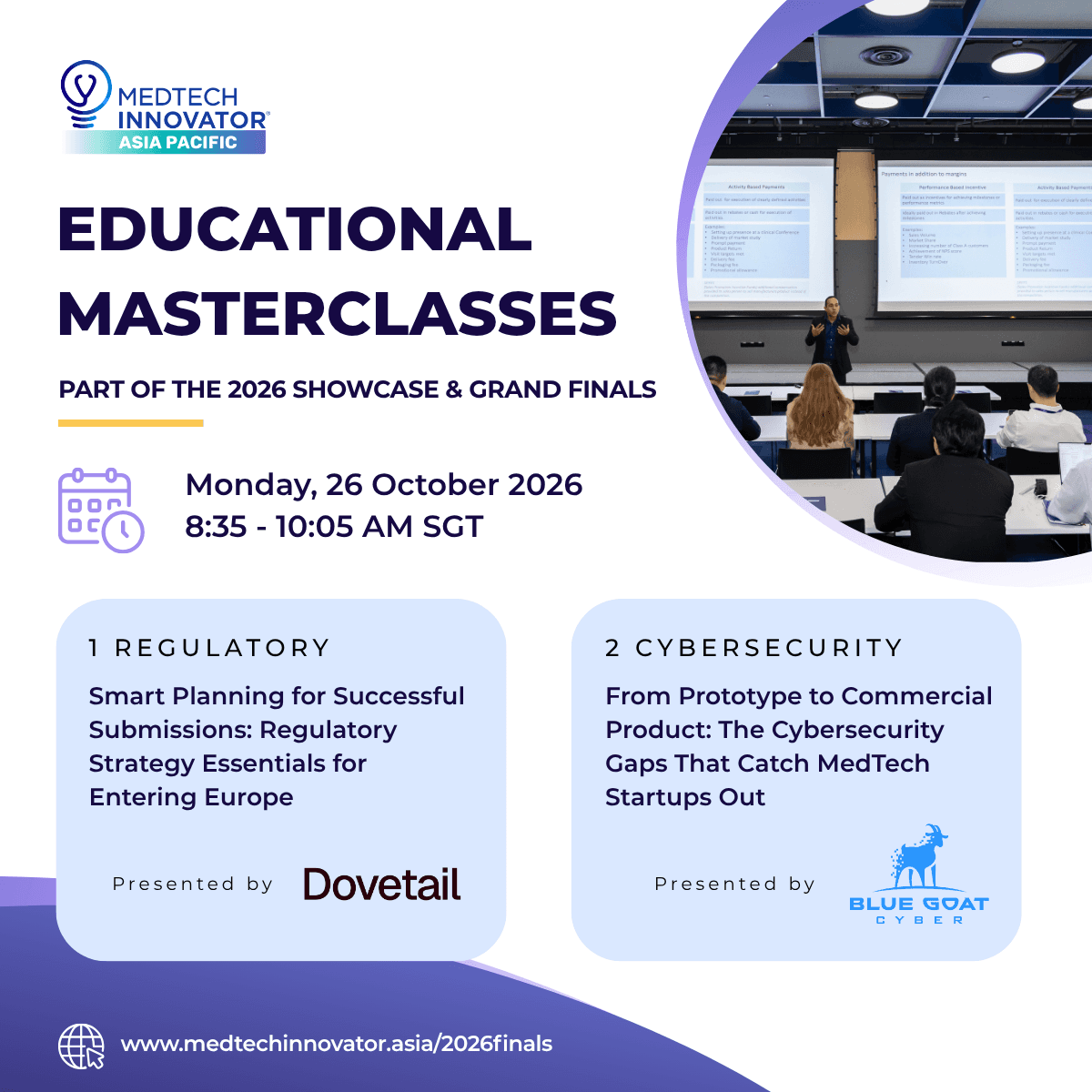 Educational Masterclasses at MedTech Innovator APAC 2026 Showcase & Grand Finals