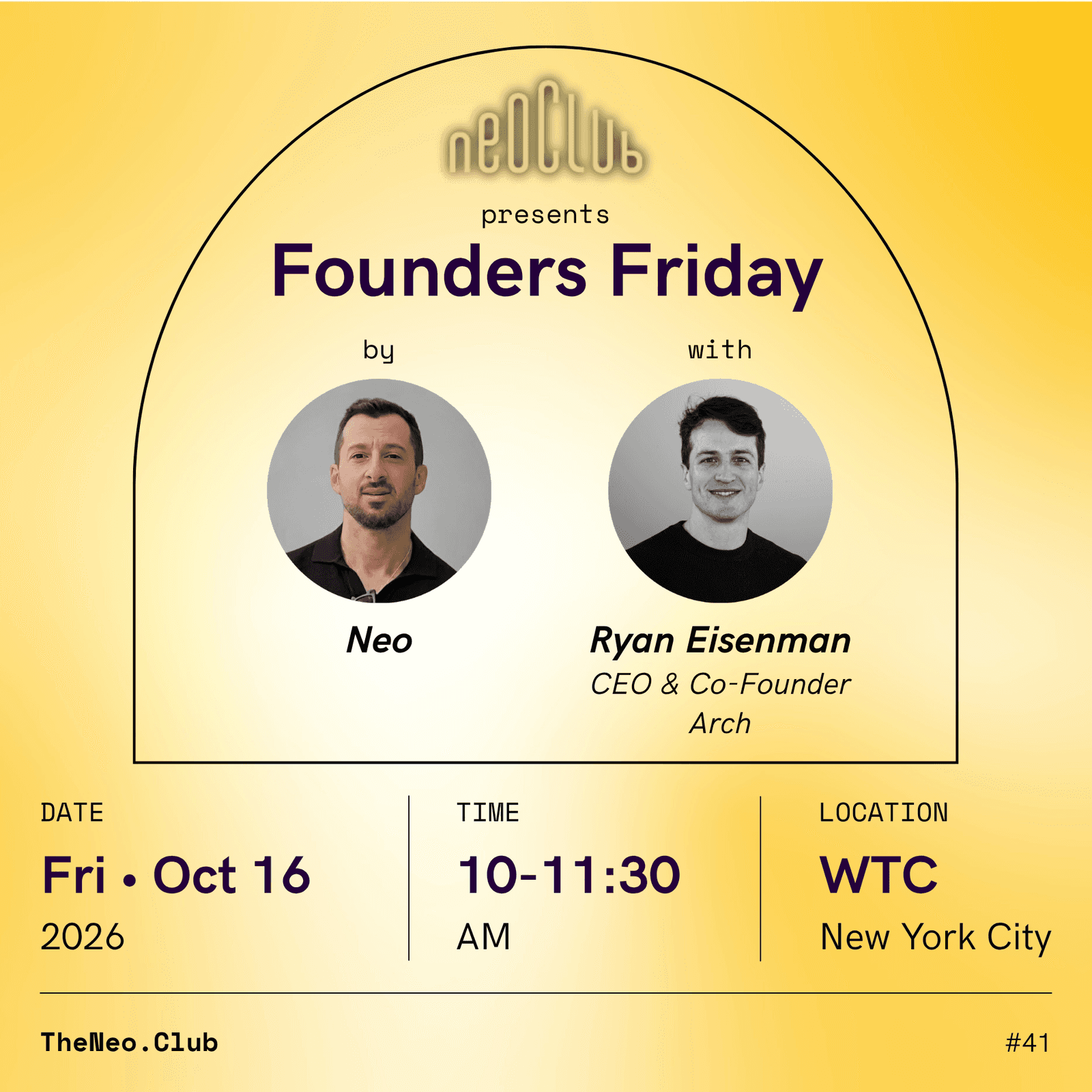 Founders Friday by Neo with Ryan Eisenman