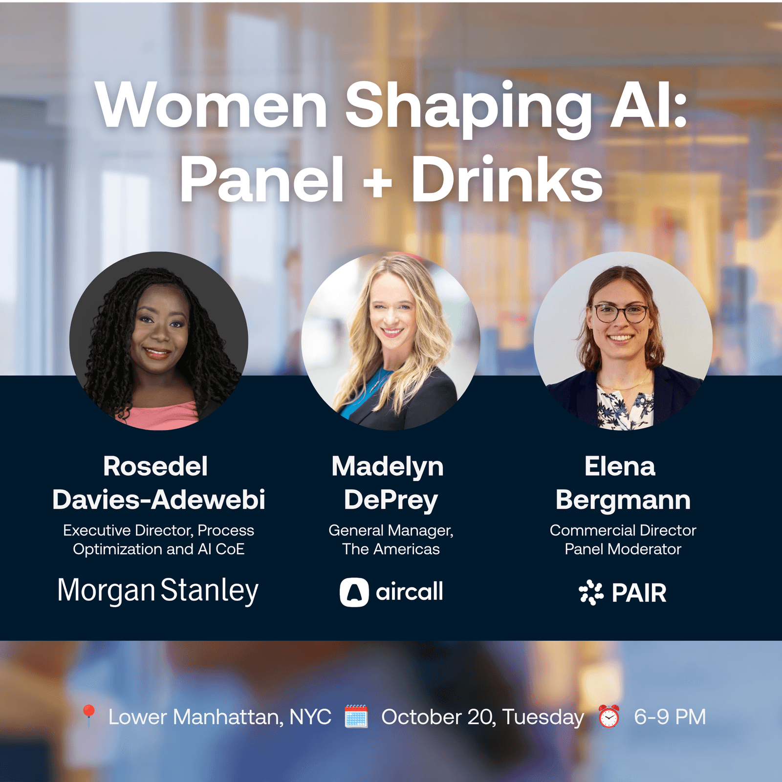 The Women Shaping AI: New York Panel + Drinks