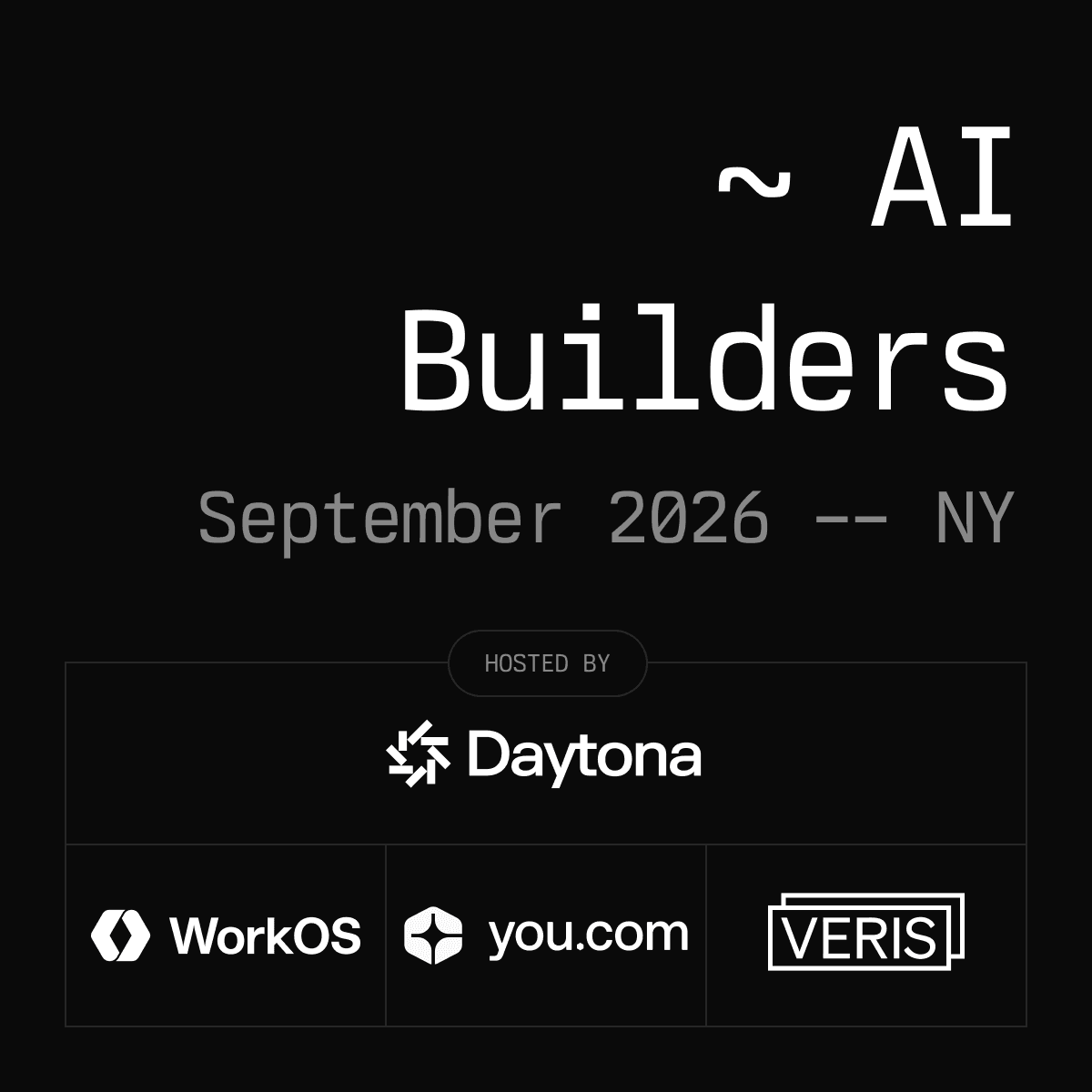 Daytona AI Builders - NYC, September 2026