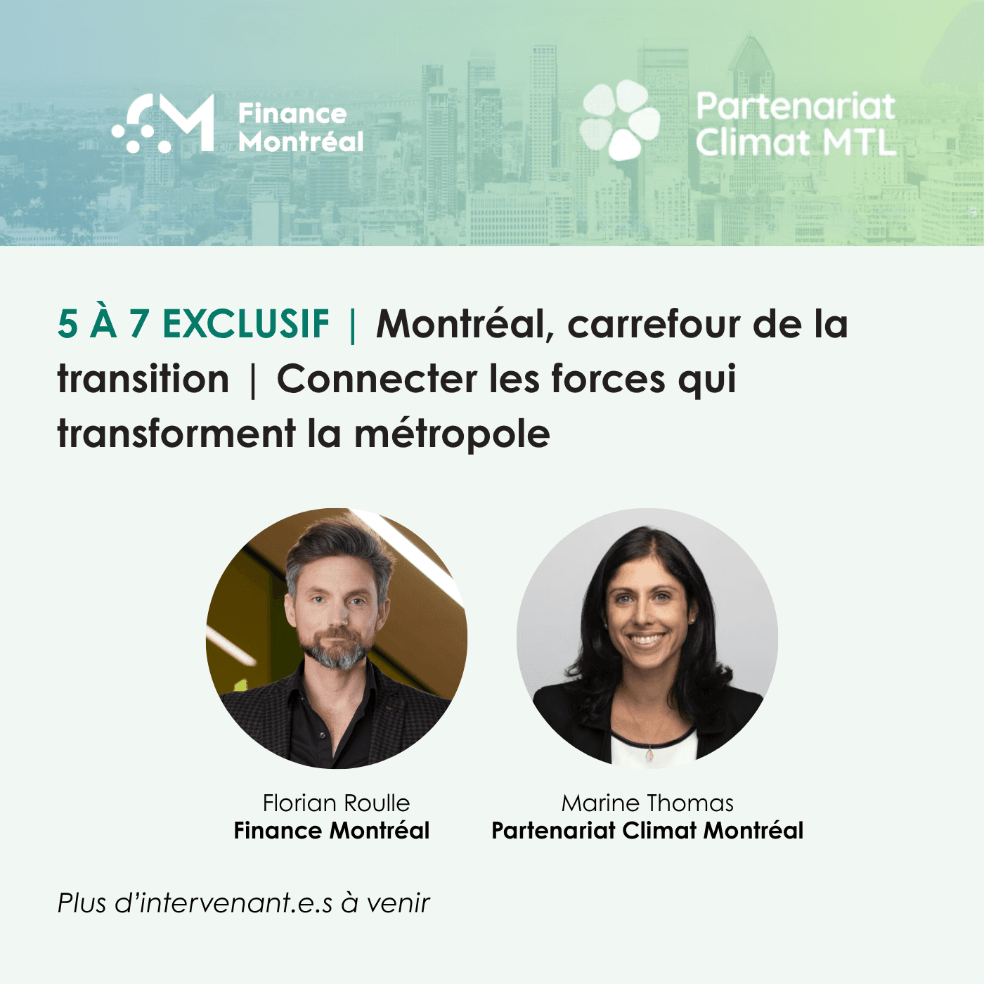 Montréal, carrefour de la transition | Connecter les forces qui transforment la métropole