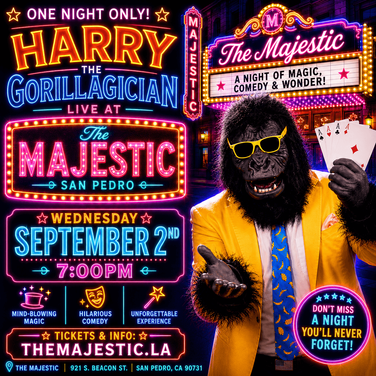 Harry the Gorillagician Live @ The Majestic San Pedro