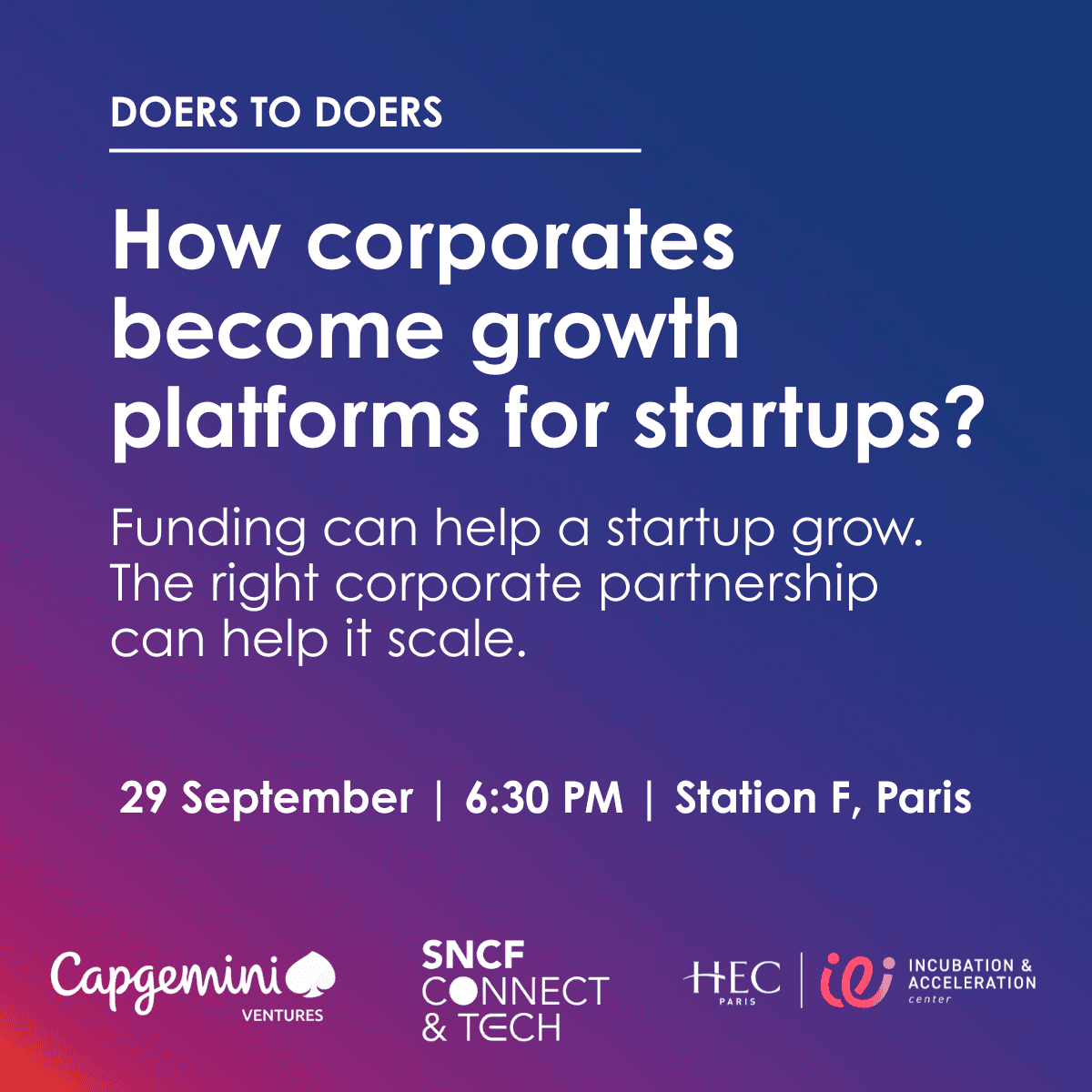 Doers to Doers | How corporates become growth platforms for startups