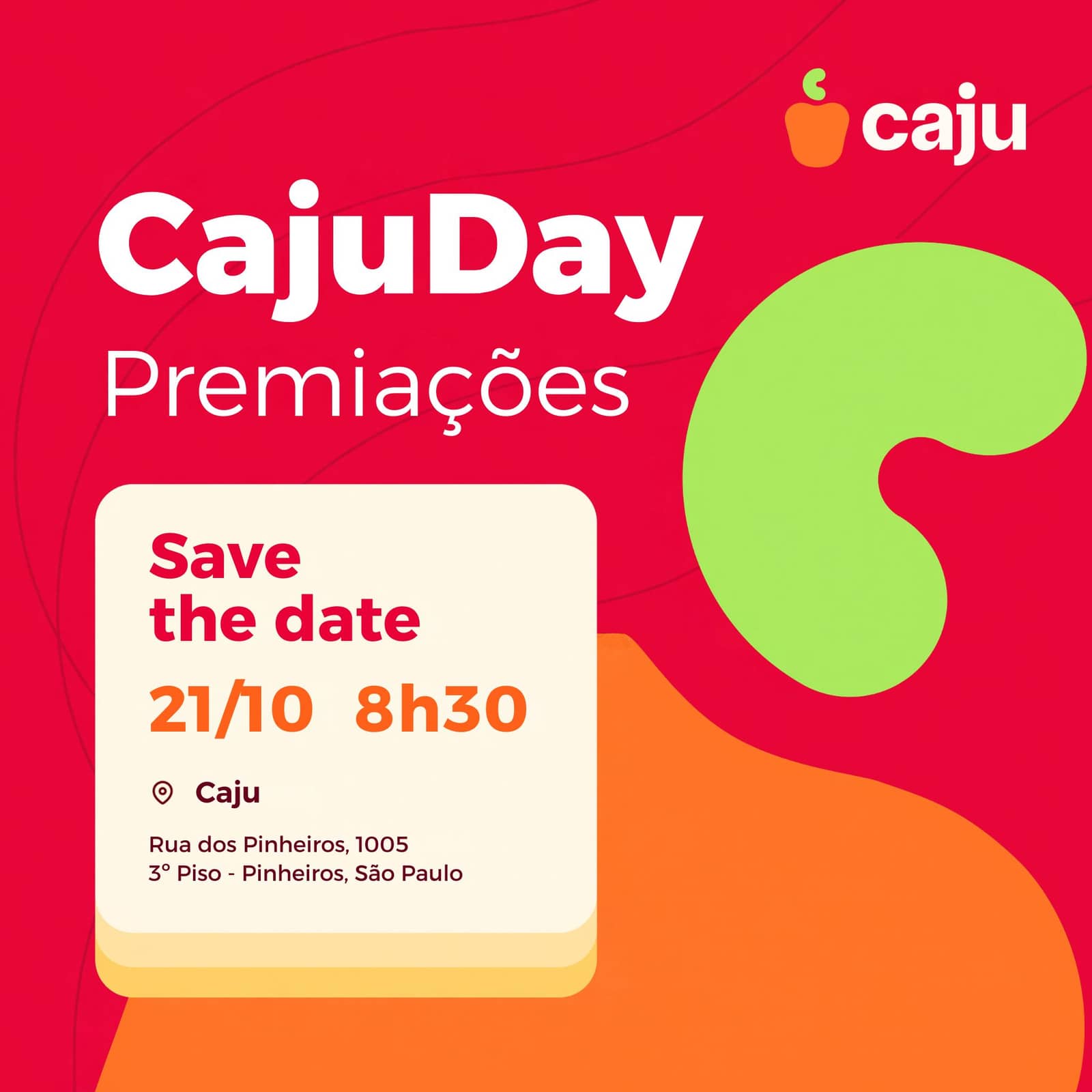 Caju Day | Reconhecimento não precisa pesar