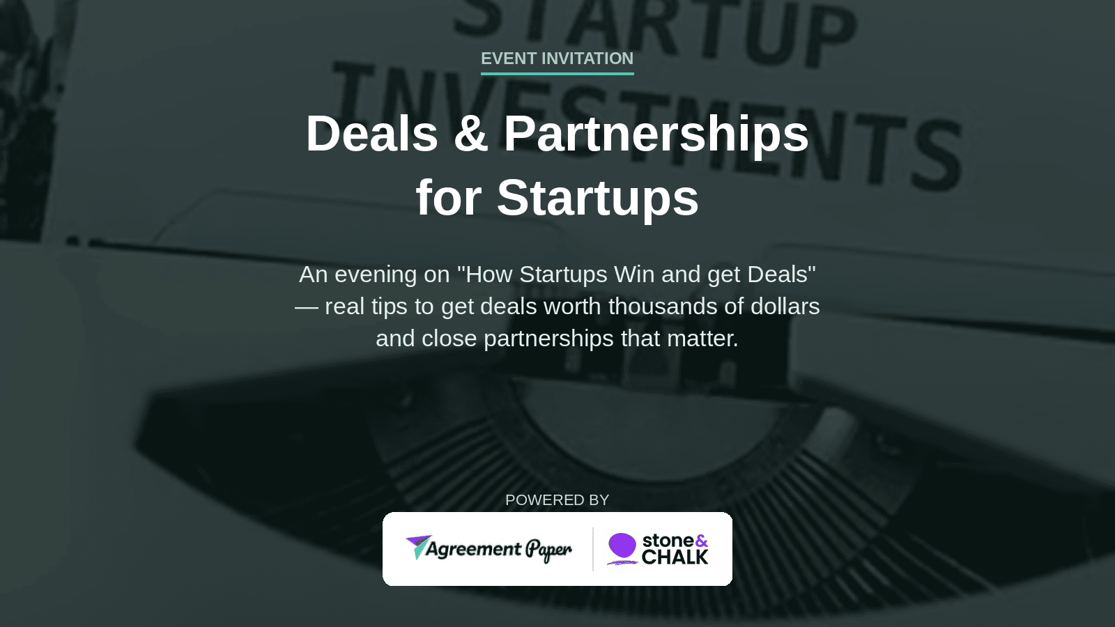 Deals & Partnerships for Startups