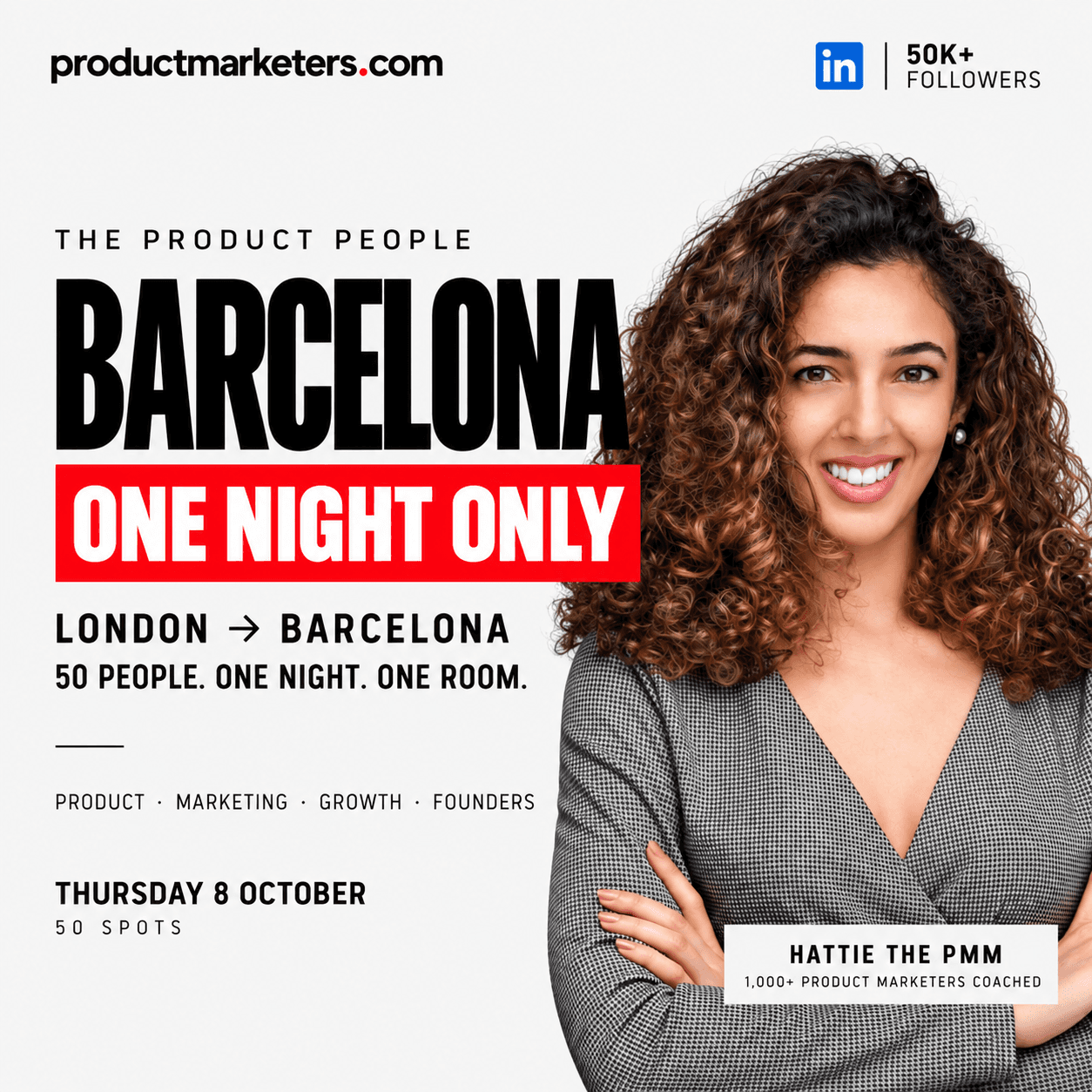 THE PRODUCT PEOPLE: BARCELONA πͺπΈ One Night Only w/ Hattie the PMM