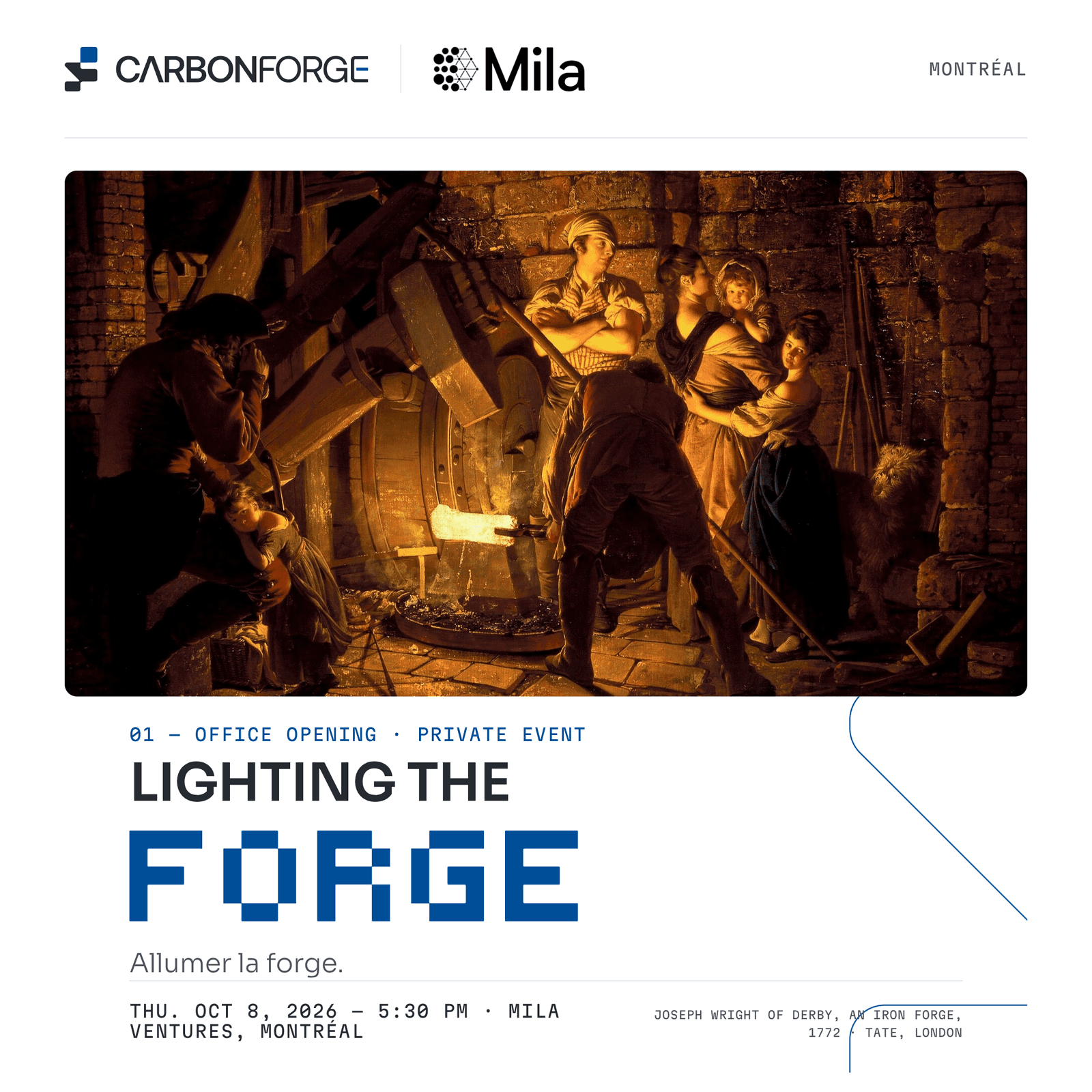 Lighting the Forge · Allumer la forge - Carbonforge & Mila Venture