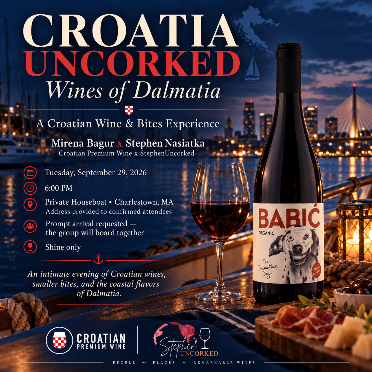 Croatia Uncorked: Wines of Dalmatia on Charlestown Harbor