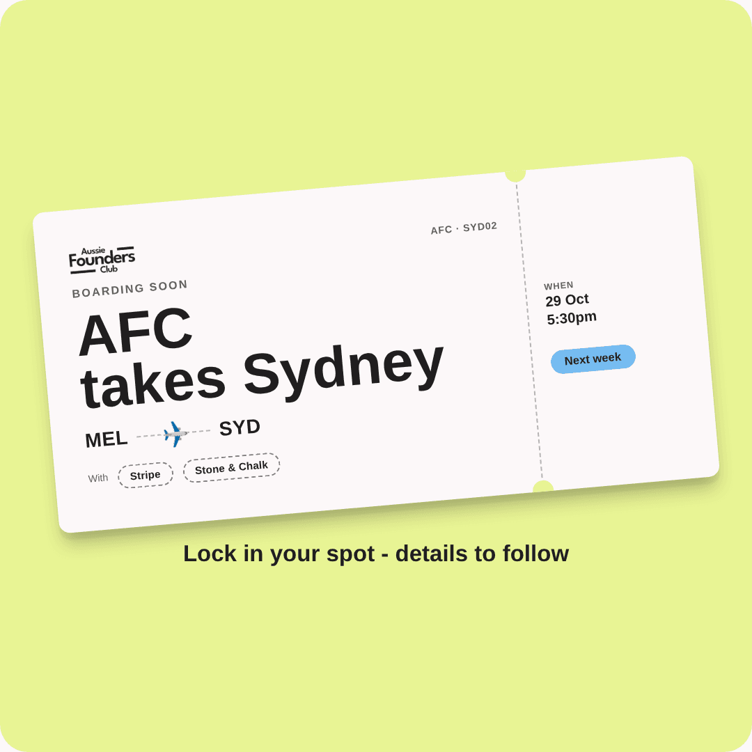 ✈️ AFC take Sydney! Save the date