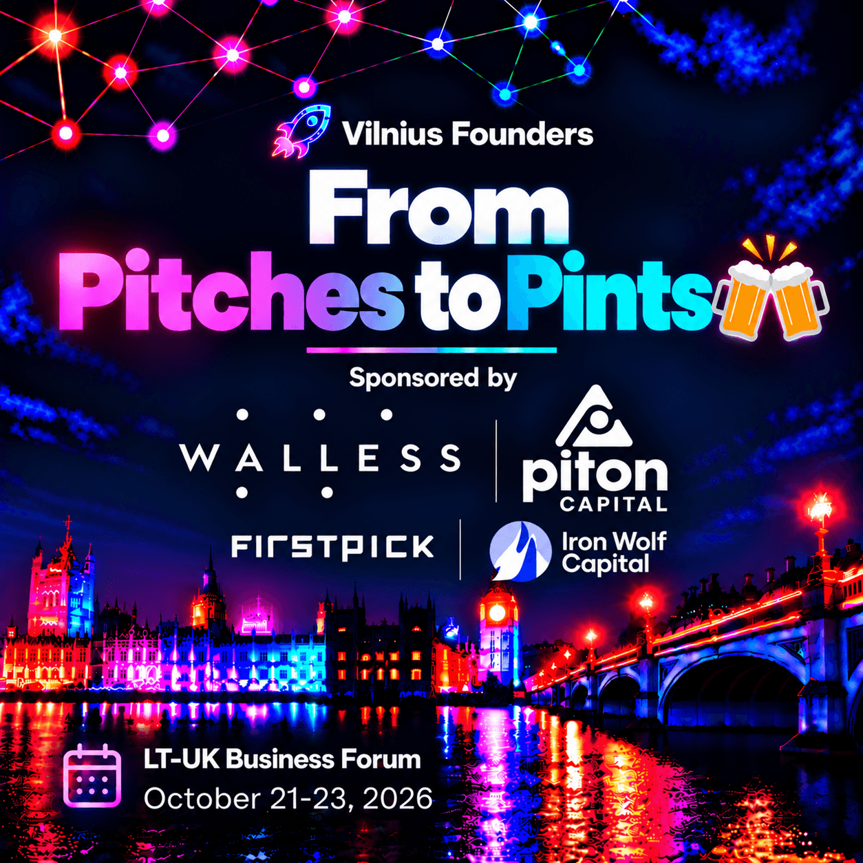LONDON: From Pitches to Pints 🍻 with WALLESS x Piton Capital x FIRSTPICK x Iron Wolf Capital