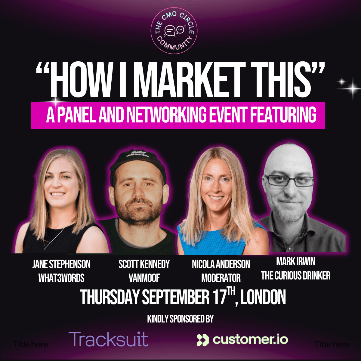 "How I Market this" panel & networking event with CMO Circle.