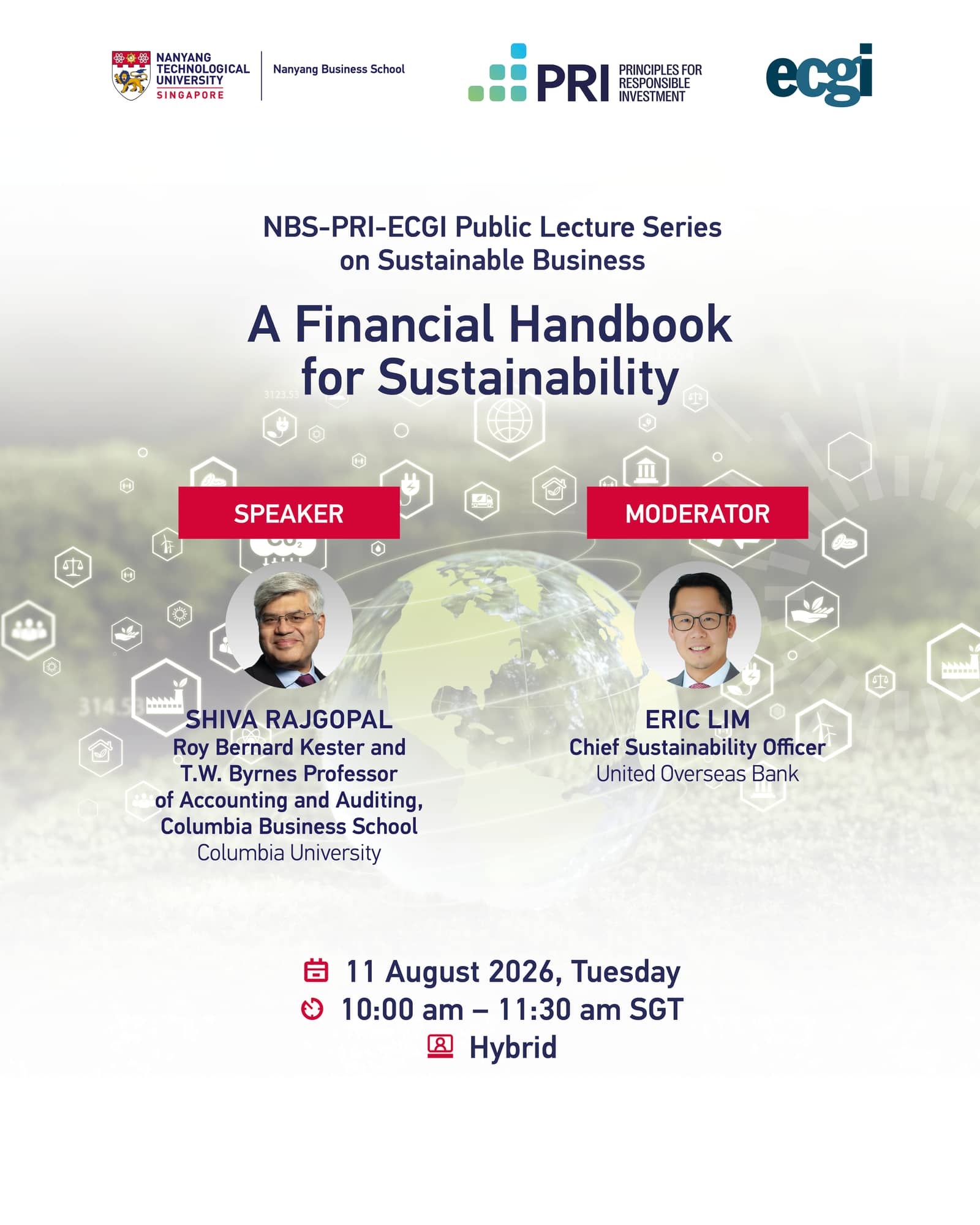 NBS-PRI-ECGI Public Lecture Series on Sustainable Business: A Financial Handbook for Sustainability